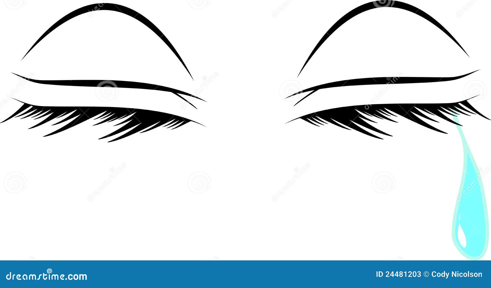 Crying eyes stock vector. Illustration of pressure, closeup - 24481203