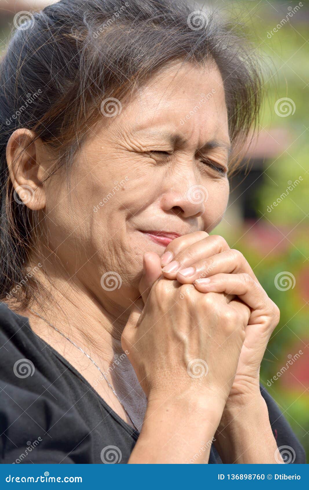 Crying Filipina Female Senior Stock Photo Image of minority