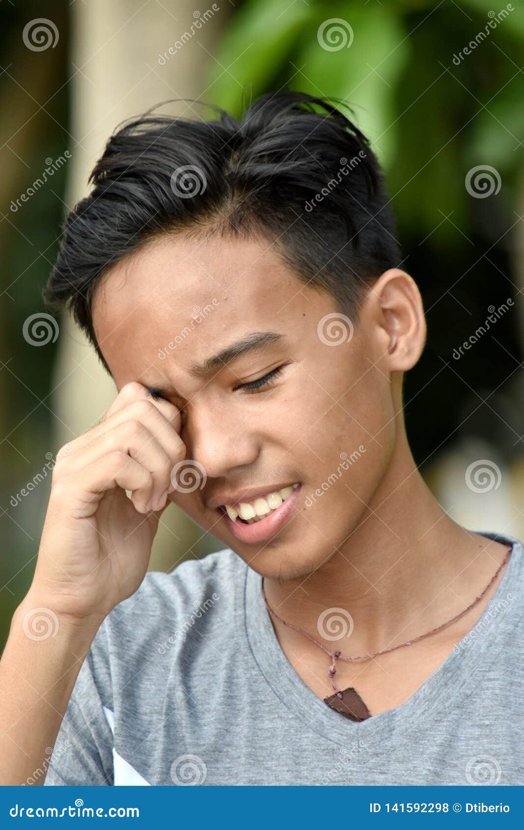 Crying Filipino Male Youngster Stock Photo Image of hurt, sadness
