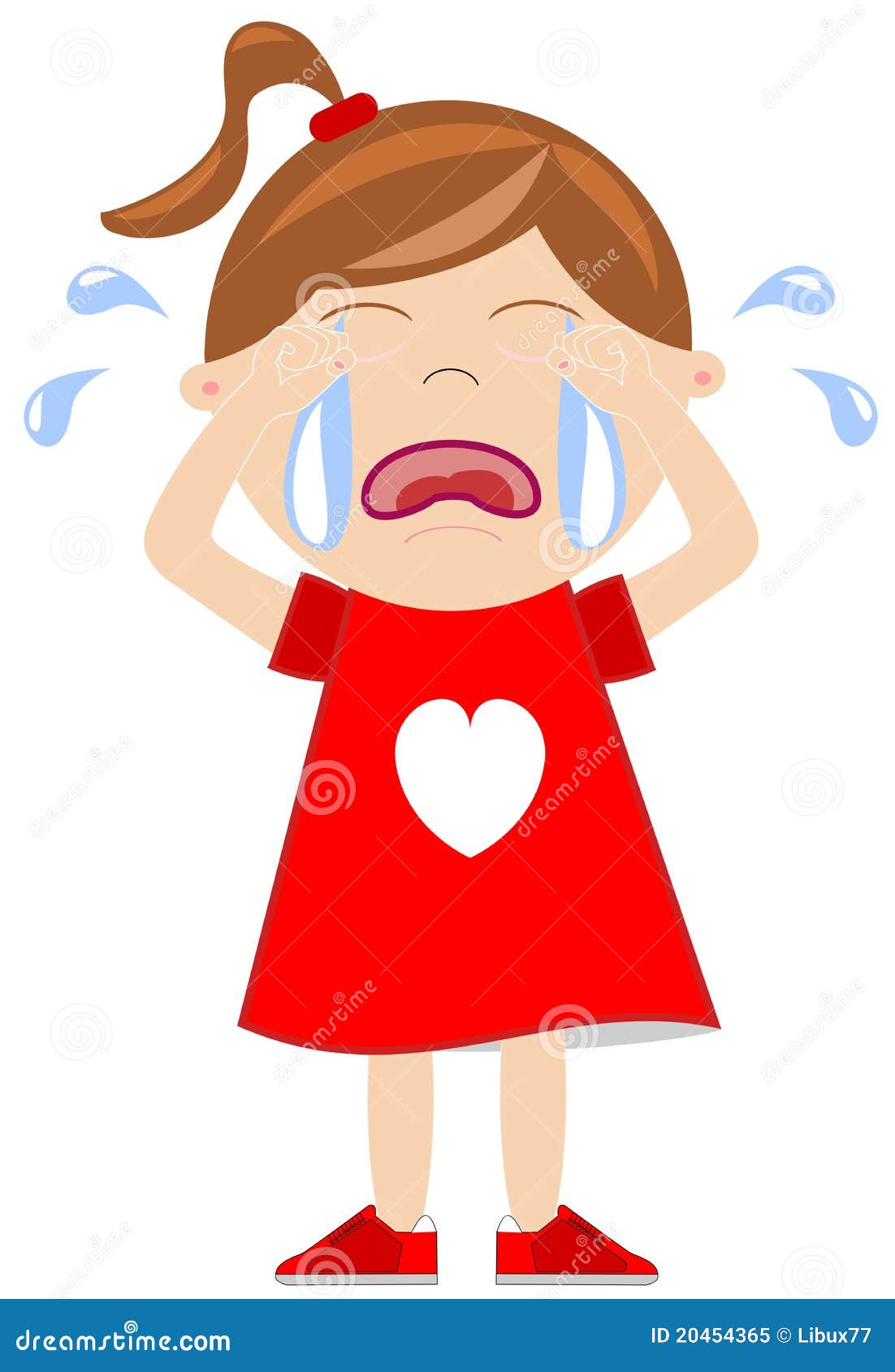 Crying Girl stock vector. Illustration of vector, crying - 20454365