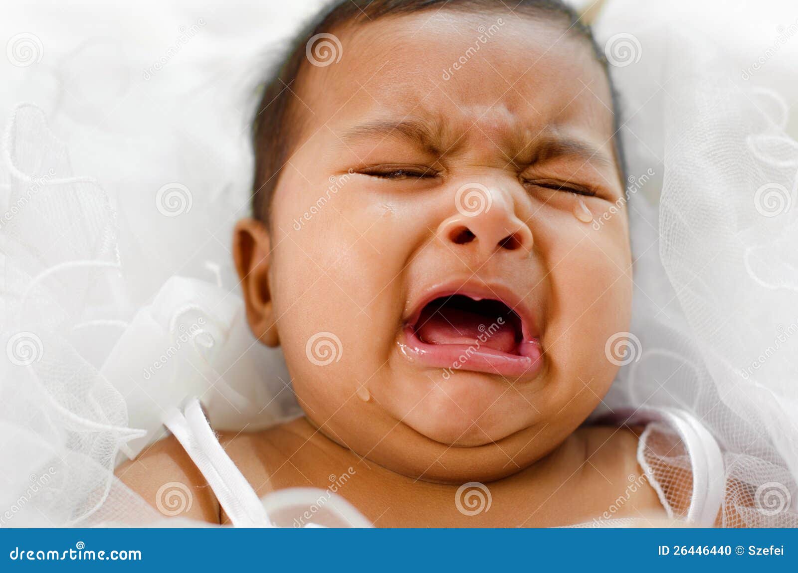 Crying Indian baby girl stock photo. Image of malaysian 26446440