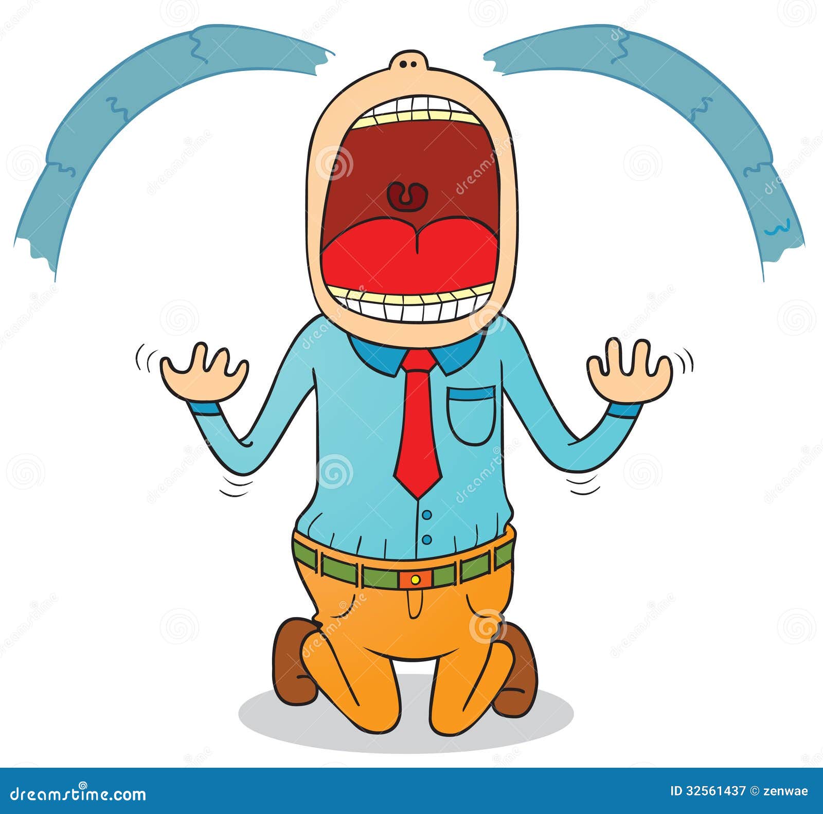 Crying seriously stock vector. Illustration of cartoon - 32561437