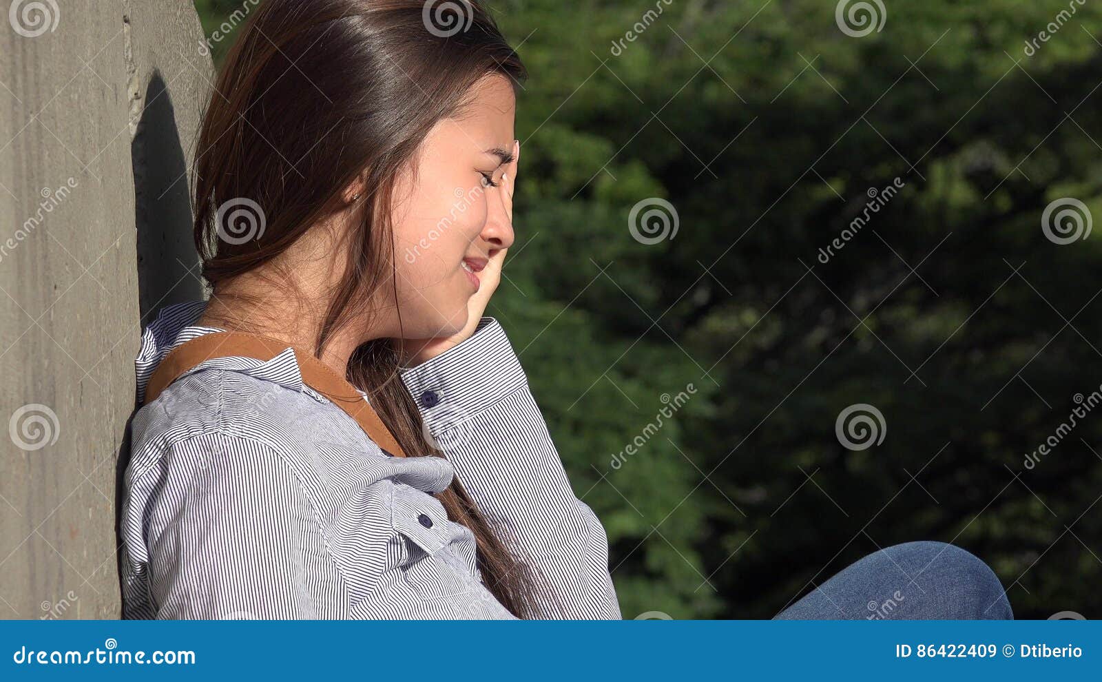 Crying Teen Girl with Hurt Feelings Stock Image - Image of child ...