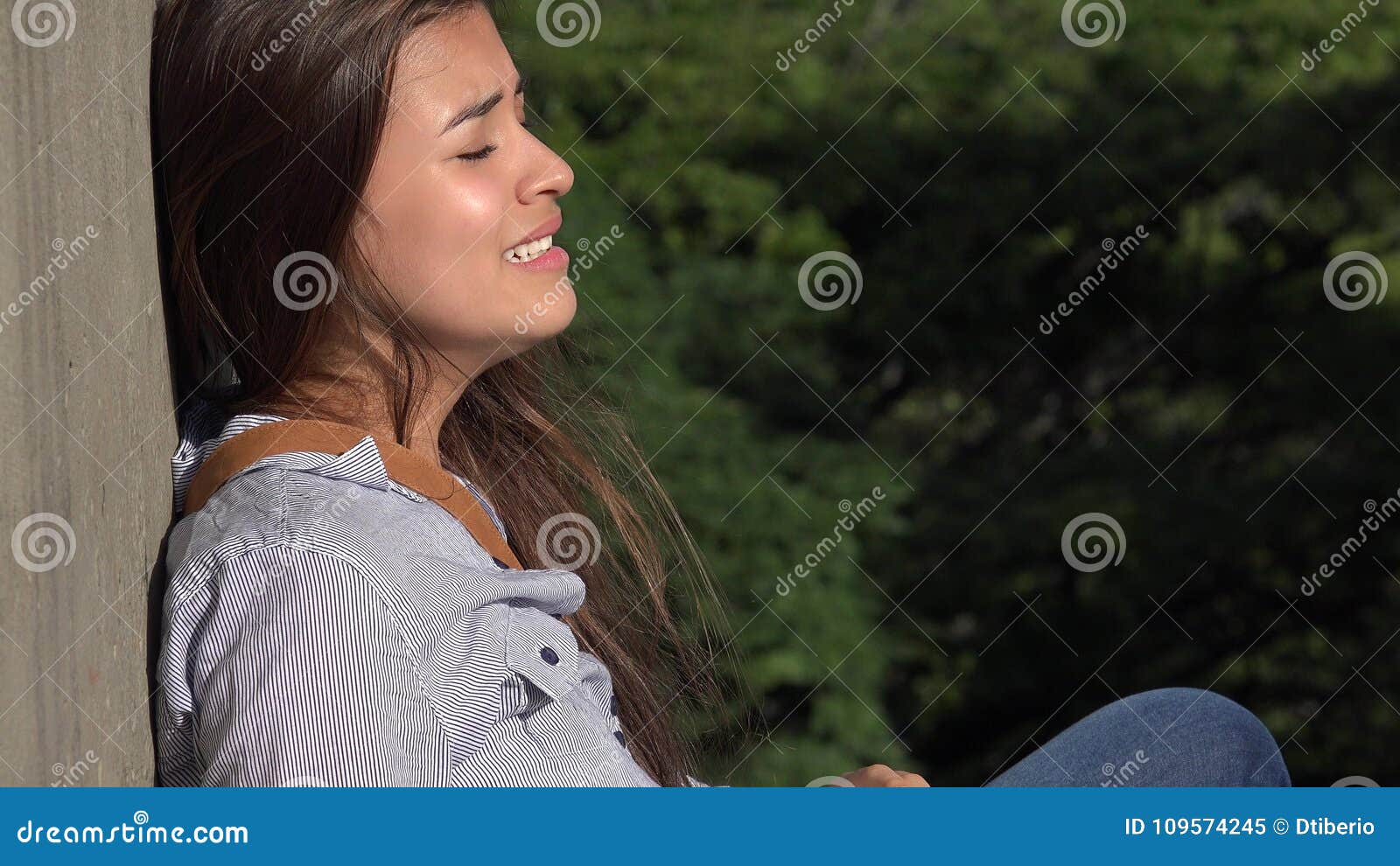 Crying Teen Girl with Hurt Feelings Stock Image - Image of female ...