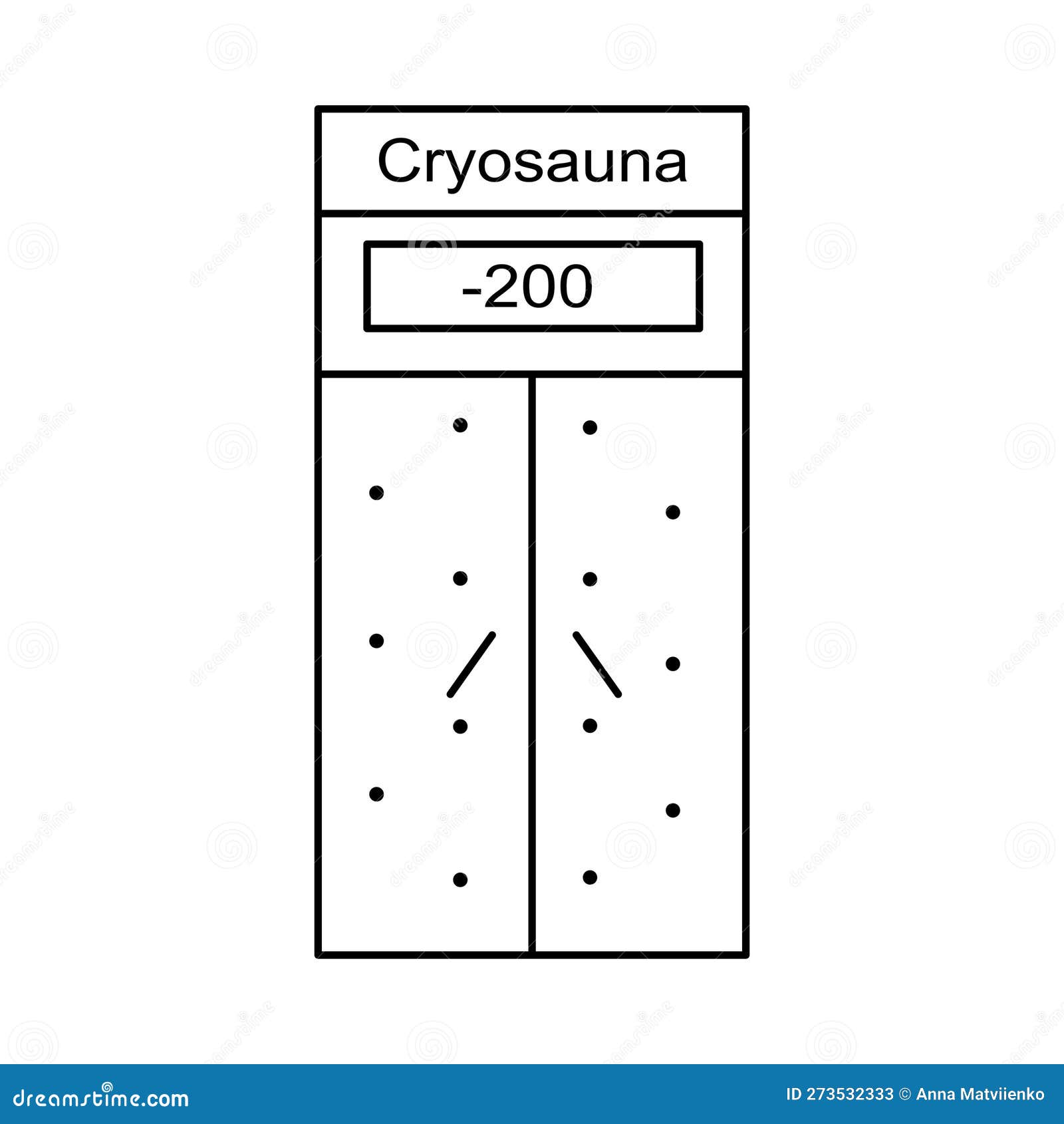 Cryosauna Ice Therapy Vector Illustration for Benign and Malignant