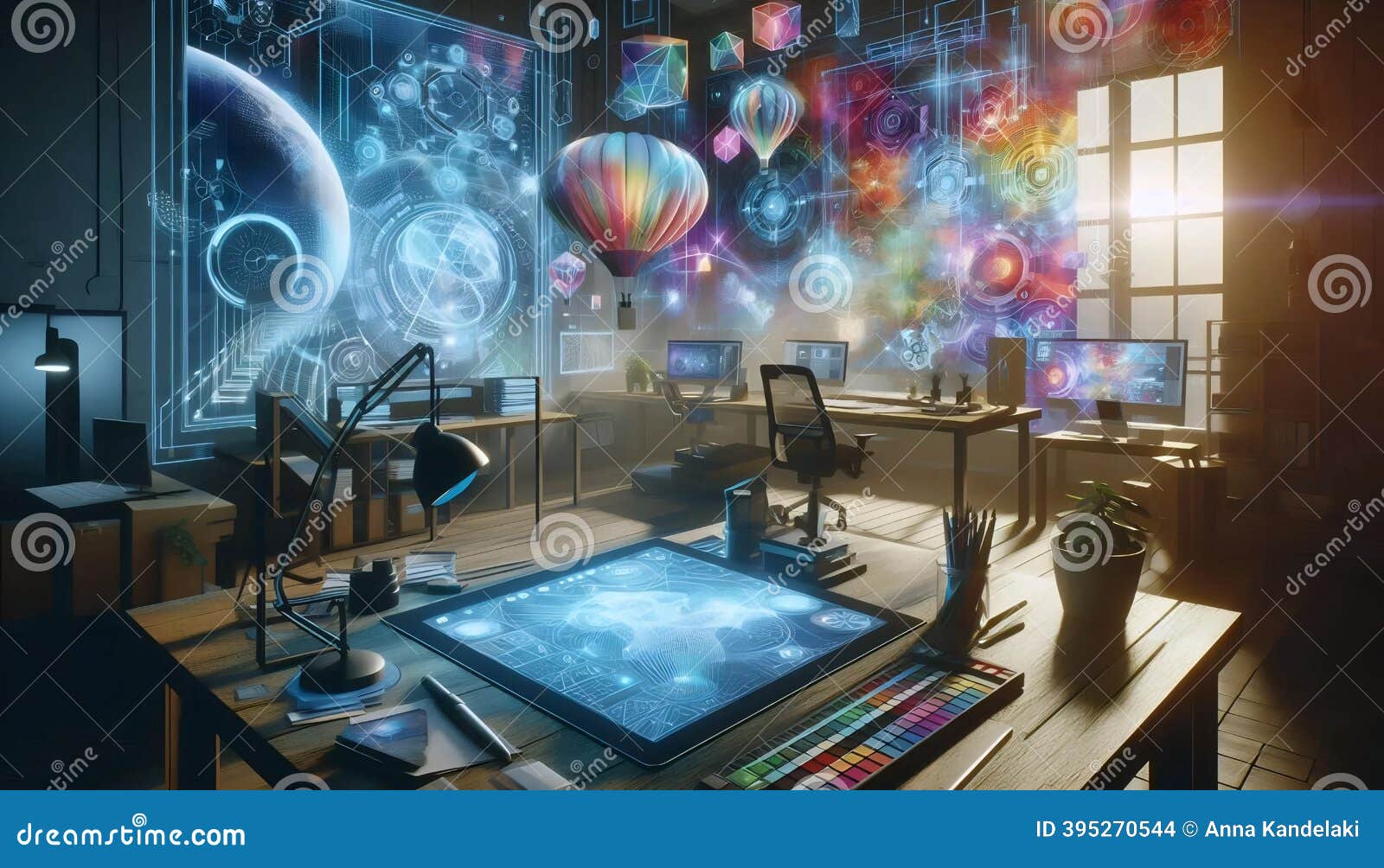 A Crypto Art Studio, Ai Generated Image Stock Illustration - Illustration  of royalties, crypto: 395270544