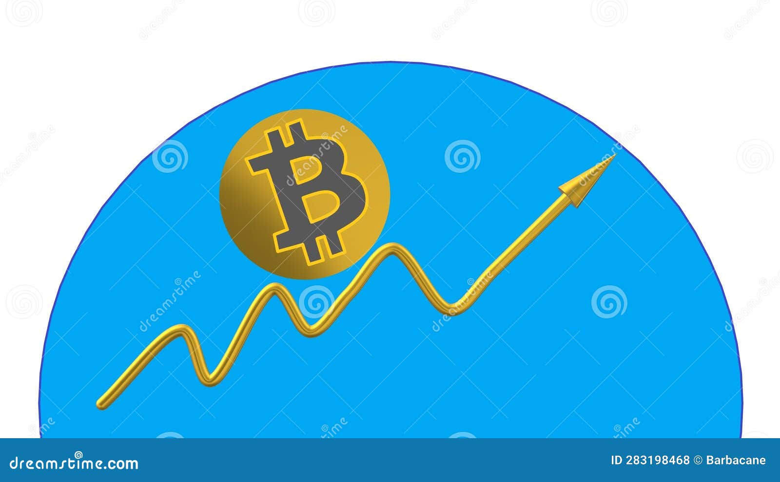 Crypto Bitcoin Cryptocurrency Future Increase the Value of Bitcoin Stock  Illustration - Illustration of number, label: 283198468