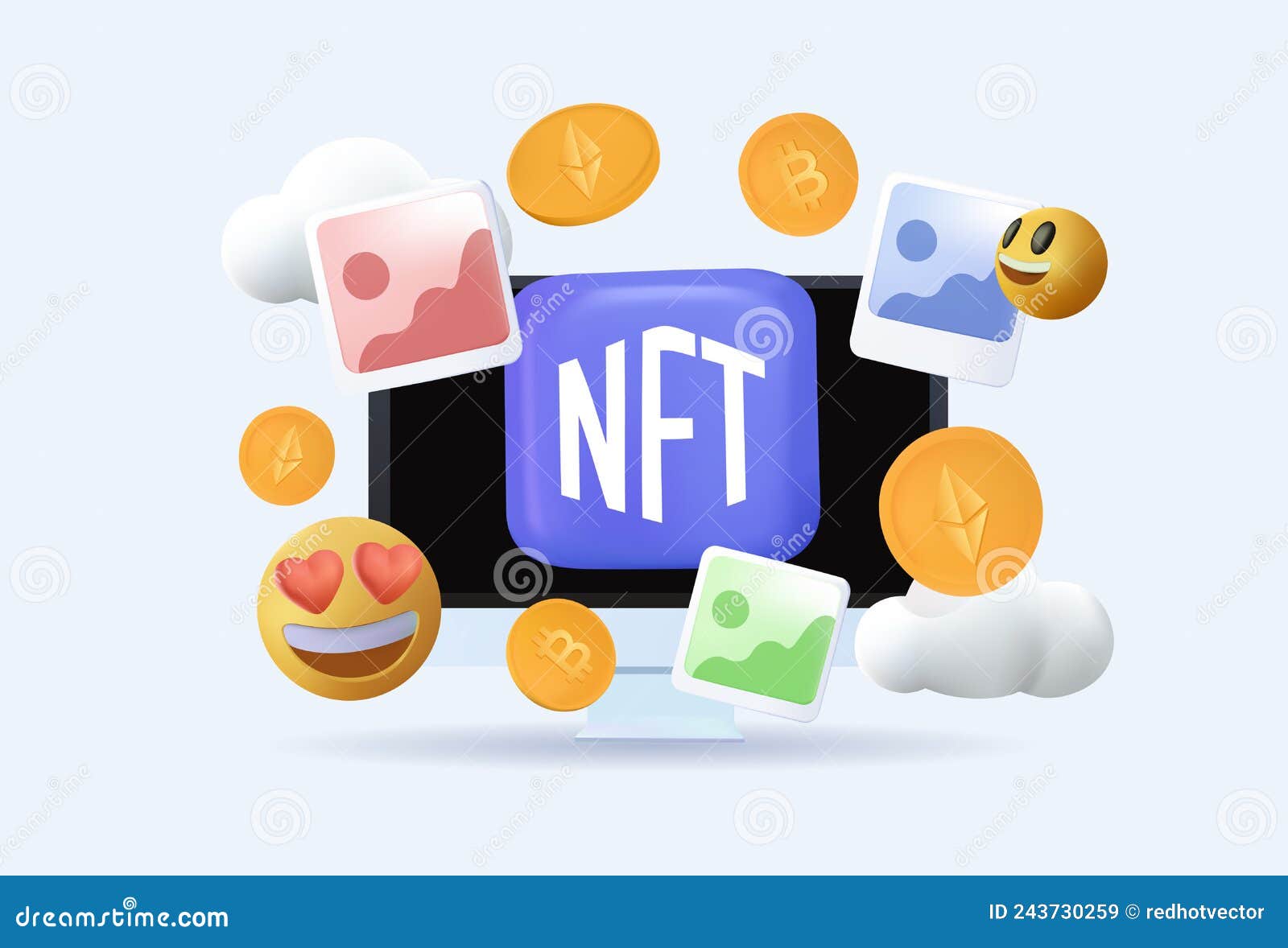 crypto coins, trading nft non fungible token for crypto art, ethereum based in blockchain technology and disruptive.