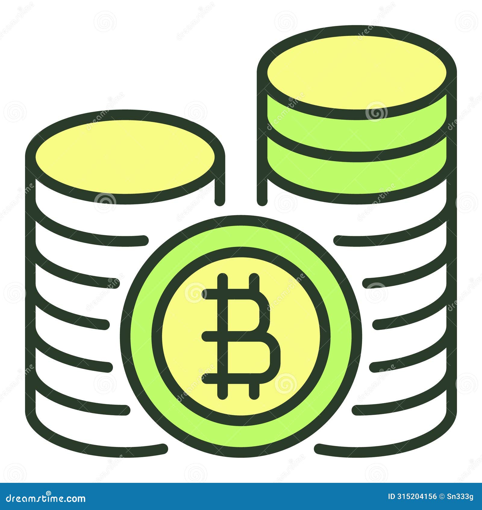 Crypto Coins Vector Bitcoin Cryptocurrency Colored Icon or Symbol Stock  Vector - Illustration of blockchain, coins: 315204156