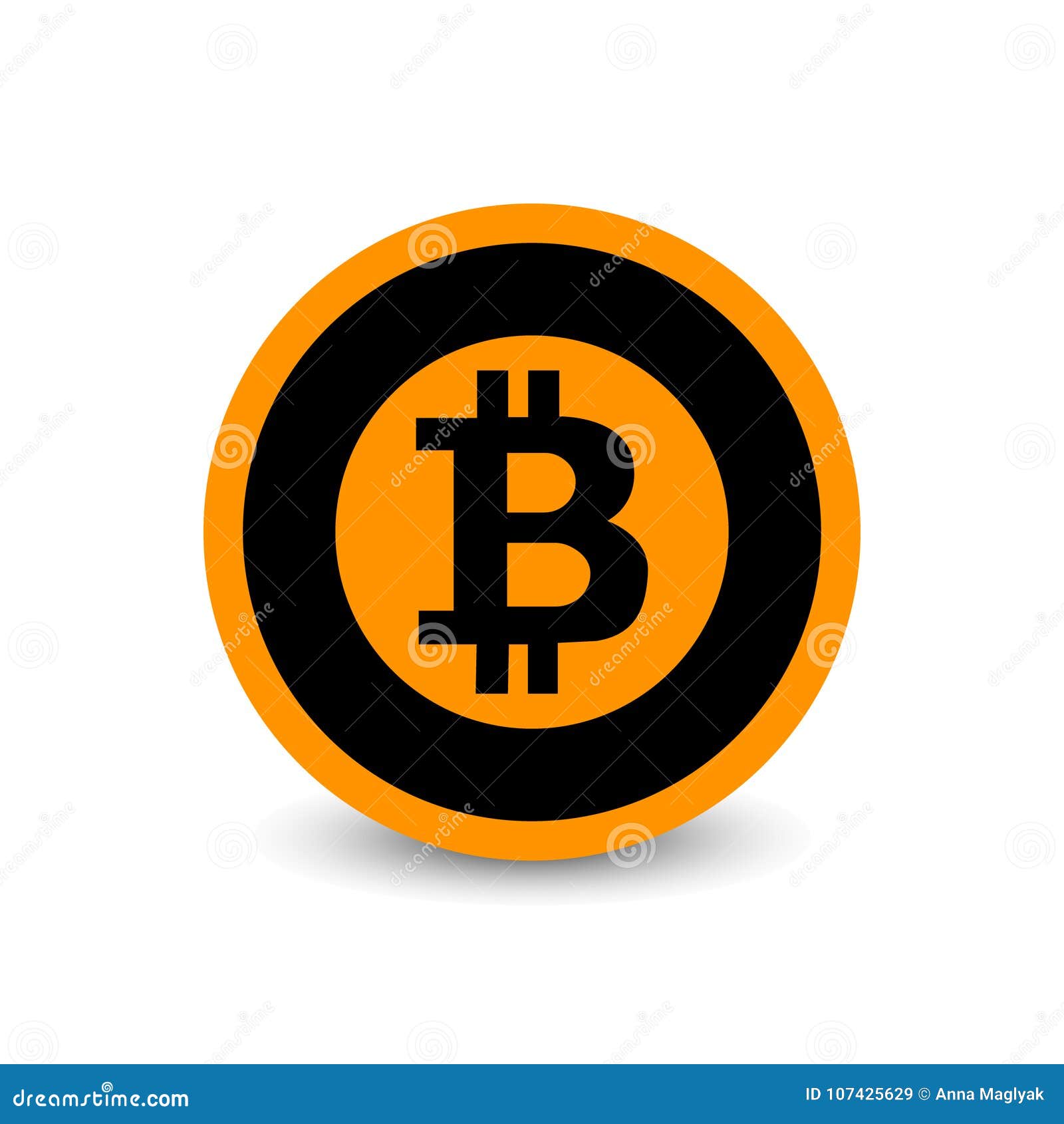 Crypto Currency Bitcoin Flat Vector Logo, Icon for Web, Sticker for Print.  Stock Vector - Illustration of litecoin, icon: 107425629
