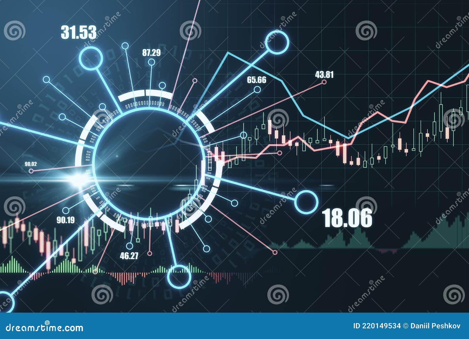 Crypto Currency and Blockchain Concept with Digital Technological