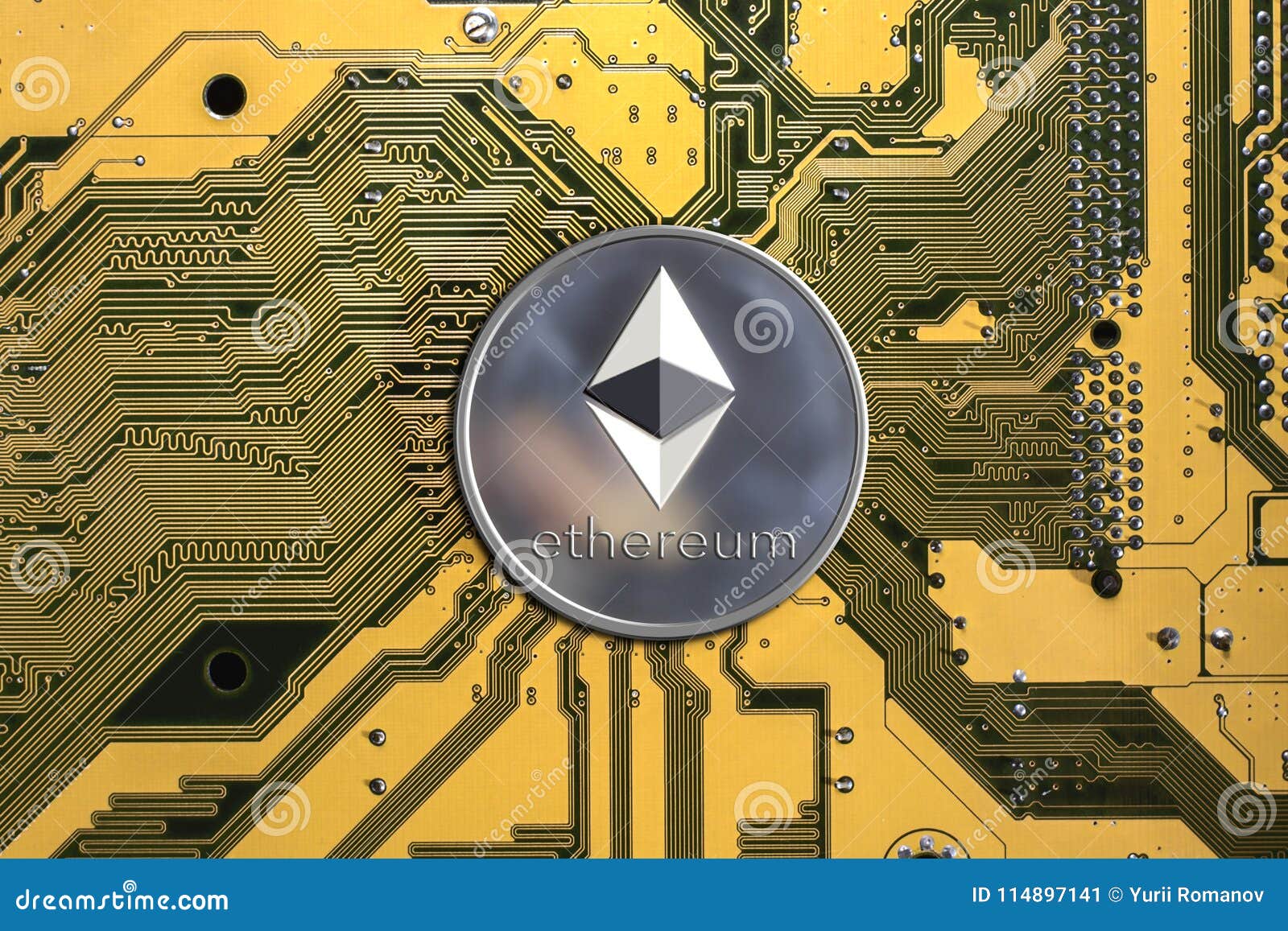 Crypto Currency Ethereum. Ethereum Coin Stock Image ...