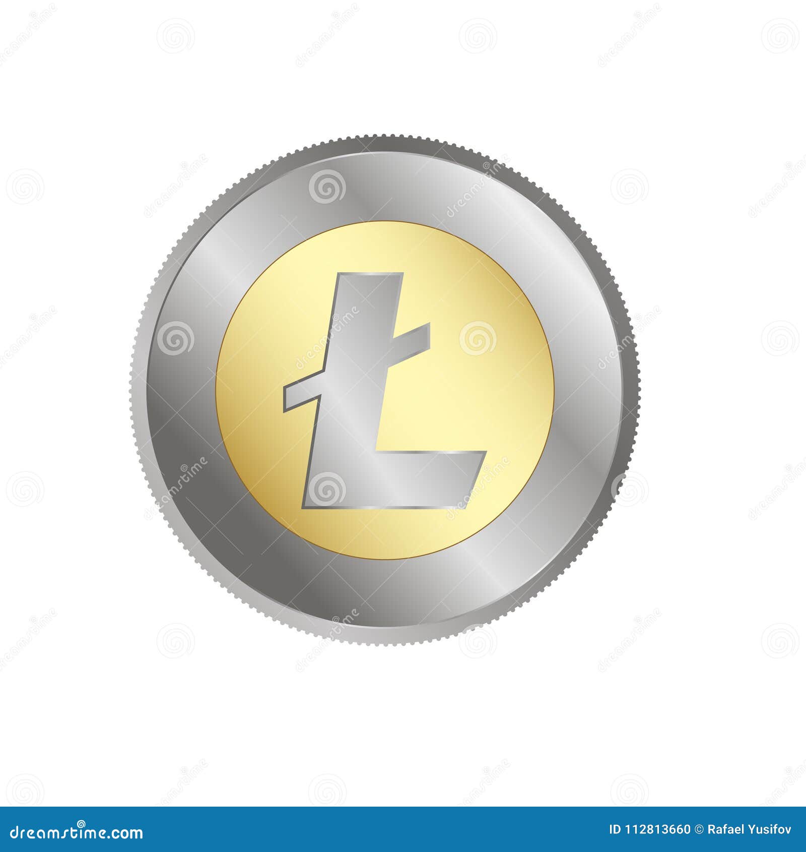 Crypto Currency Golden Lite Coin Symbol. Vector. Stock Vector -  Illustration of litecoin, bitcoin: 112813660