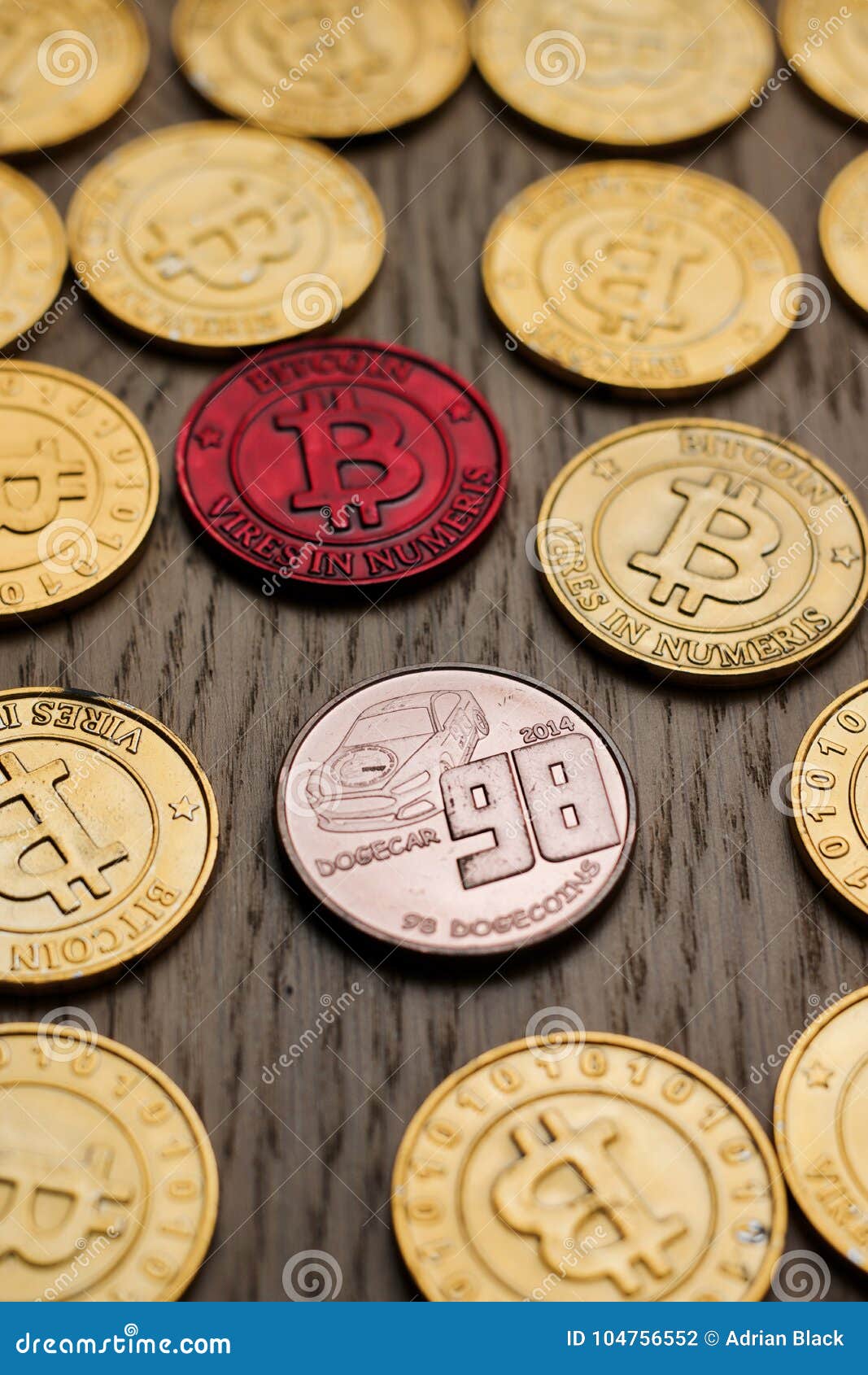 Bitcoin gold coins stock photo. Image of satoshi, payments - 104756552