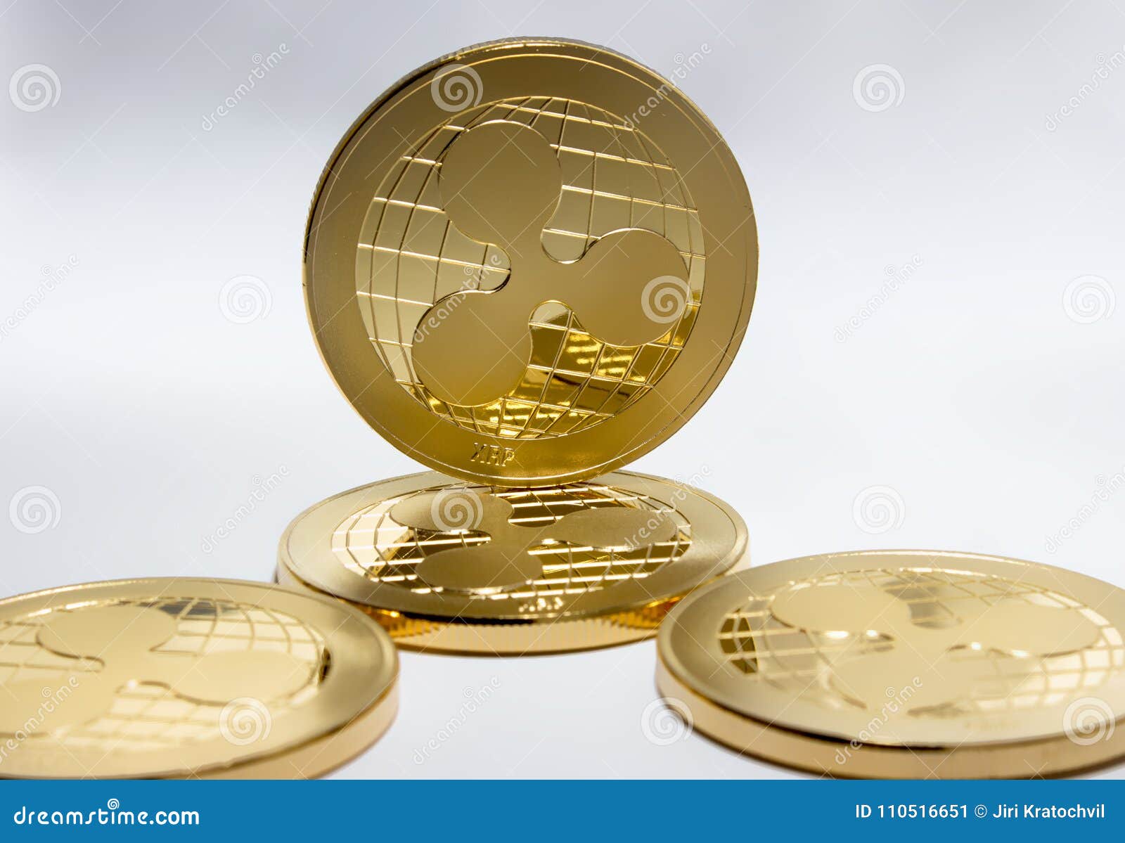 Crypto Digital Currency - Gold Coins Ripple Xrp Stock ...