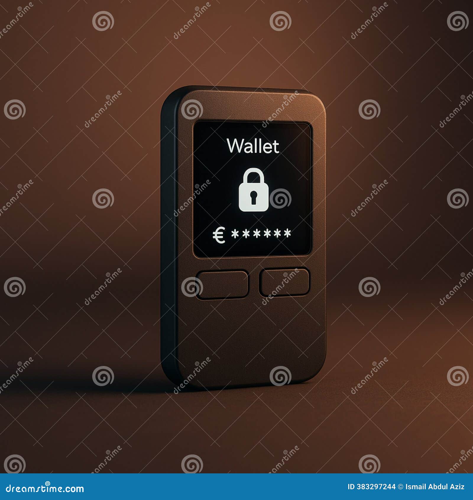 Crypto Hardware Wallet with Lock Screen Display Stock Illustration -  Illustration of display, security: 383297244