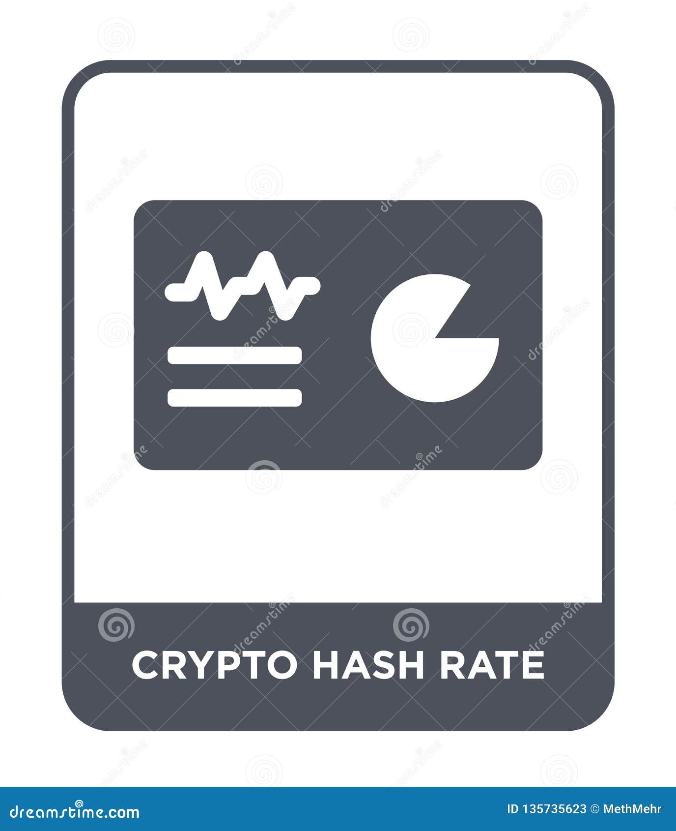 Crypto Hash Rate Icon In Trendy Design Style. Crypto Hash ...