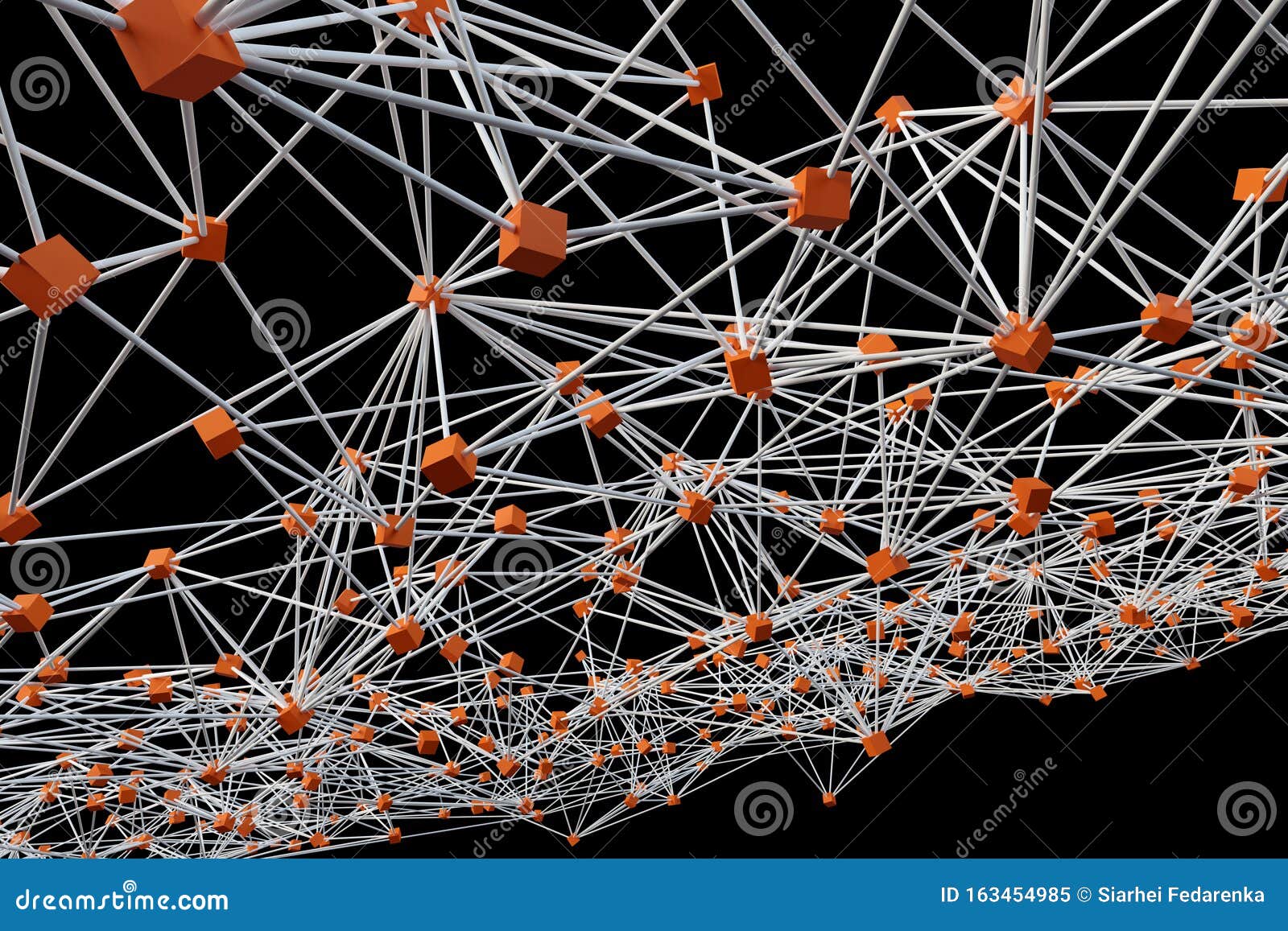 Crypto Science Blockchain Network Concept Background 3d Render Stock Image  - Illustration of electronic, grid: 163454985