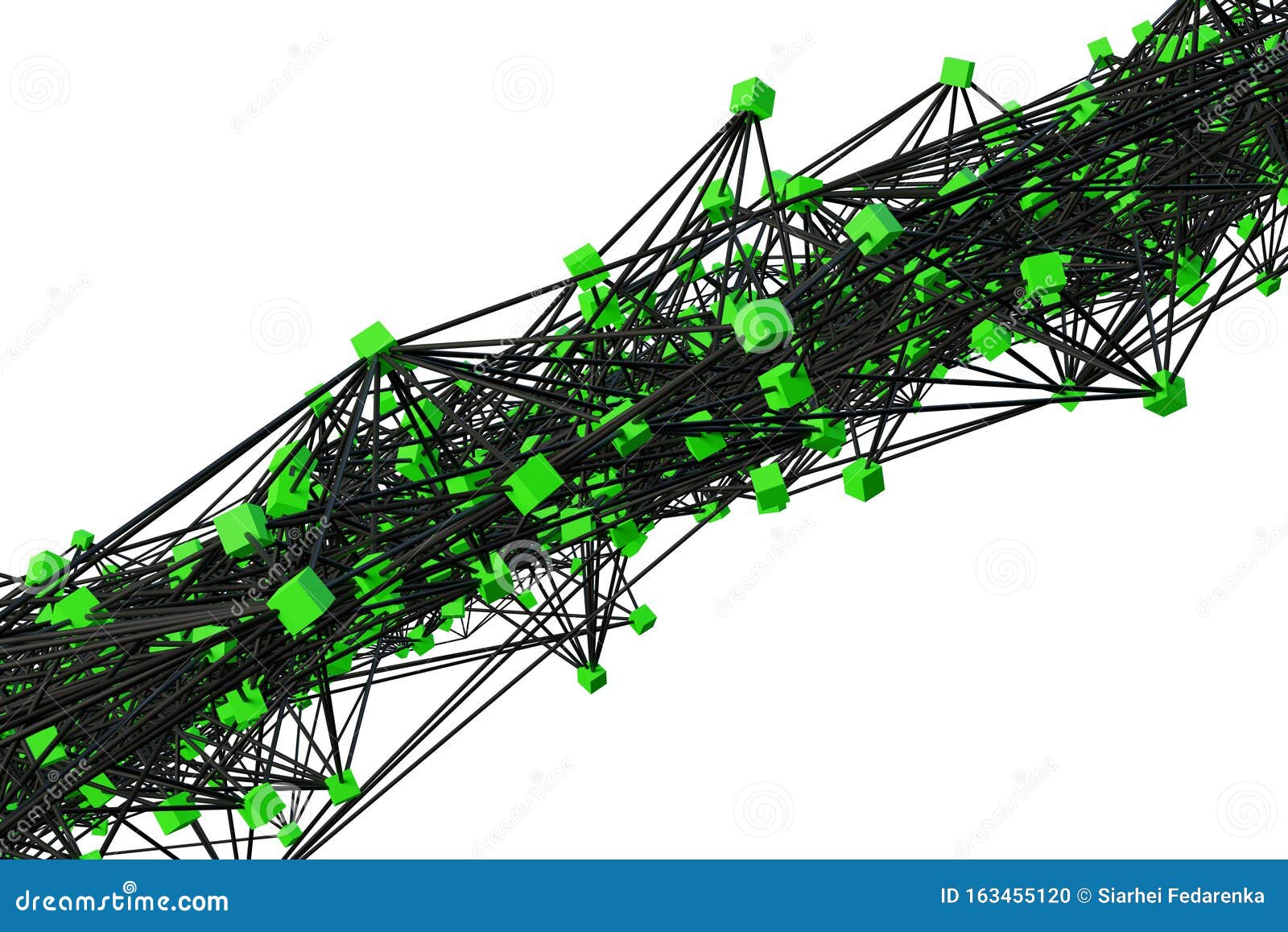 Crypto Science Blockchain Network Concept Background 3d Render Stock Photo  - Illustration of fractal, design: 163455120