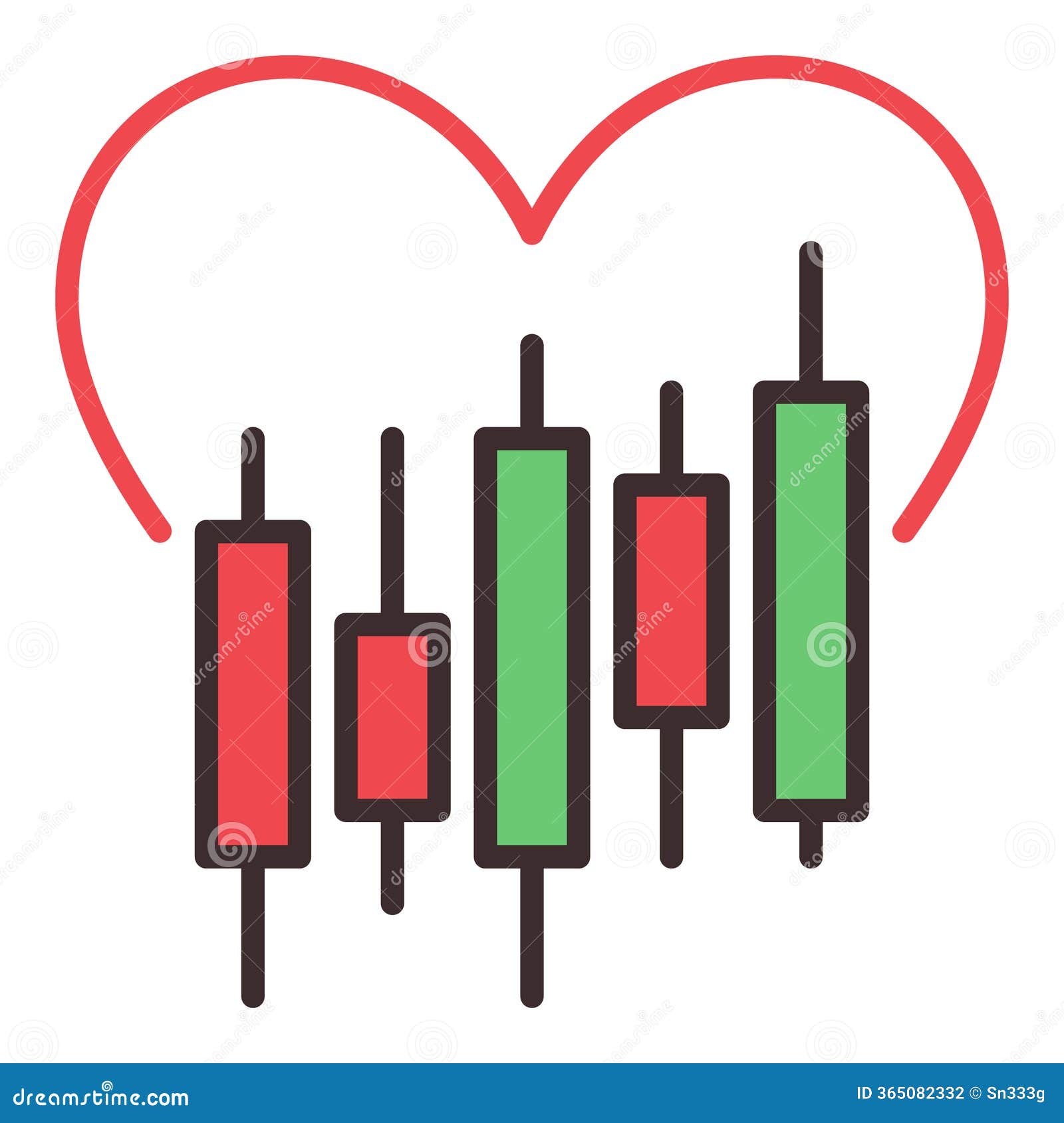 Crypto Trading Chart with Heart Vector Colored Icon or Logo Element Stock  Vector - Illustration of bitcoin, vector: 365082332