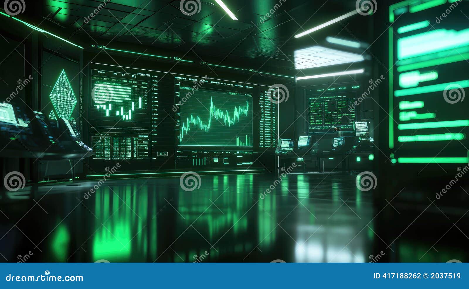 Crypto Trading Room Displaying Financial Data on Screens Stock Photo -  Image of digital, innovation: 417188262