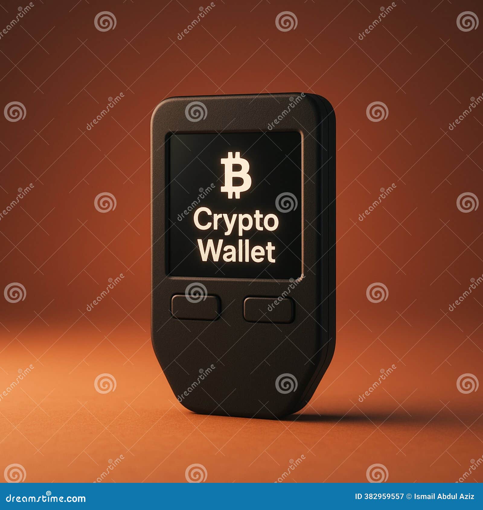 Vector Mockup of Crypto Wallet Device Displaying 1 Bitcoin on Screen with  Soft Gradient Background Stock Illustration - Illustration of light,  gradient: 382959557