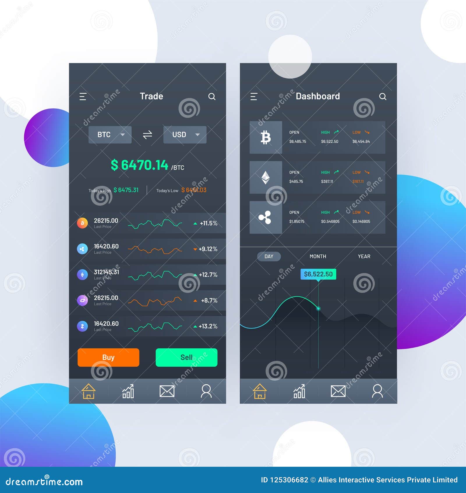 Cryptocurrencies Trading, And Exchange UI Or UX Concept ...