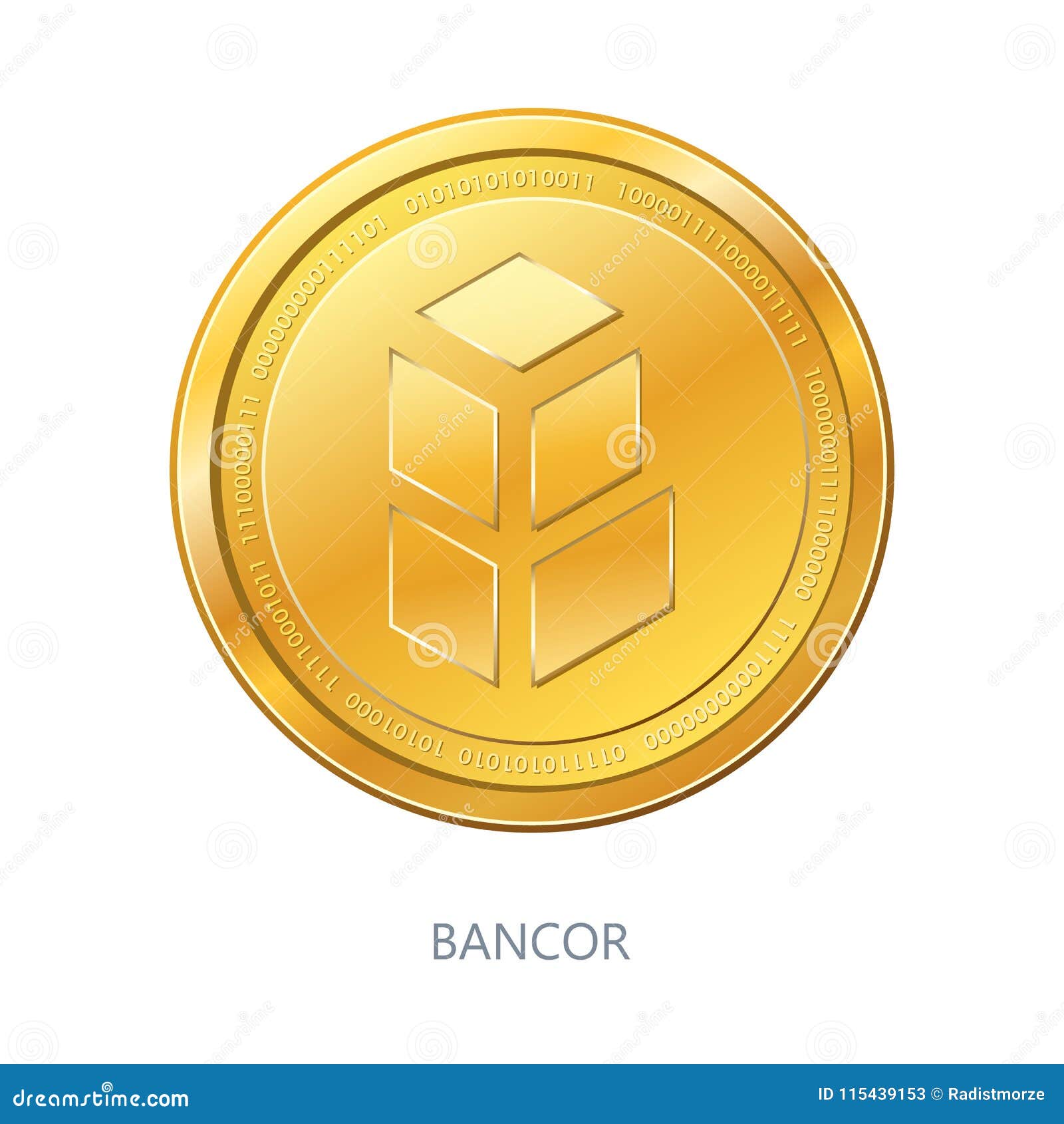 Cryptocurrency Bancor coin stock illustration. Illustration of  cryptocurrency - 115439153
