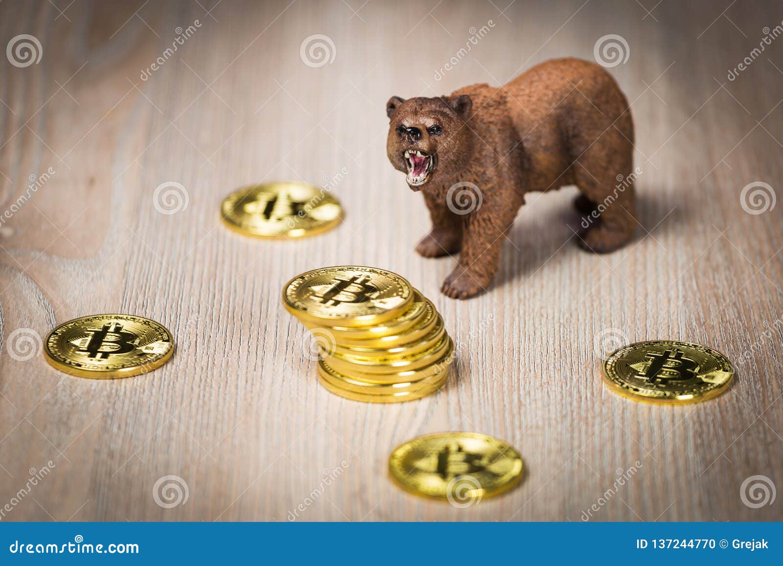 Bitcoin Crypto Bear Market Concept Stock Photo - Image of ...