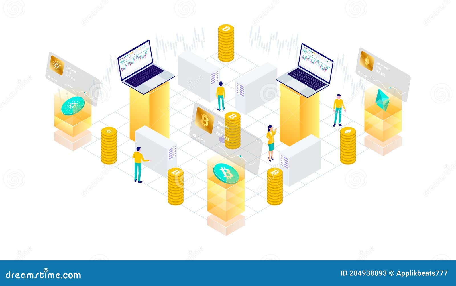 Cryptocurrency, Bitcoin, Ethereum, Cardano, Blockchain, Mining, Technology,  Internet IoT, Security, Mobile Dashboard Isometric 3d Editorial Stock Photo  - Illustration of flat, dashboard: 284938093
