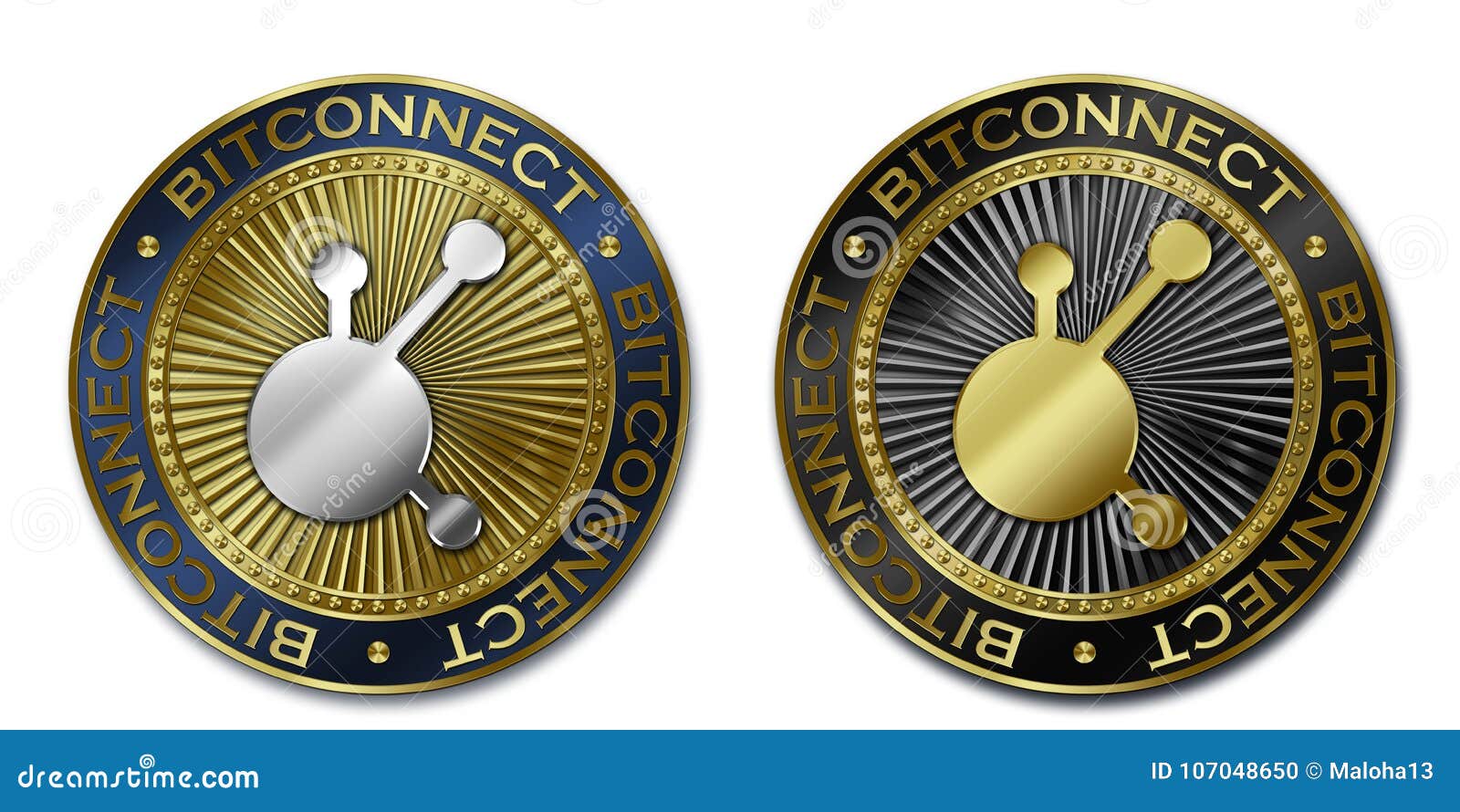 Cryptocurrency BITCONNECT Coin Stock Illustration - Illustration of badge,  bank: 107048650