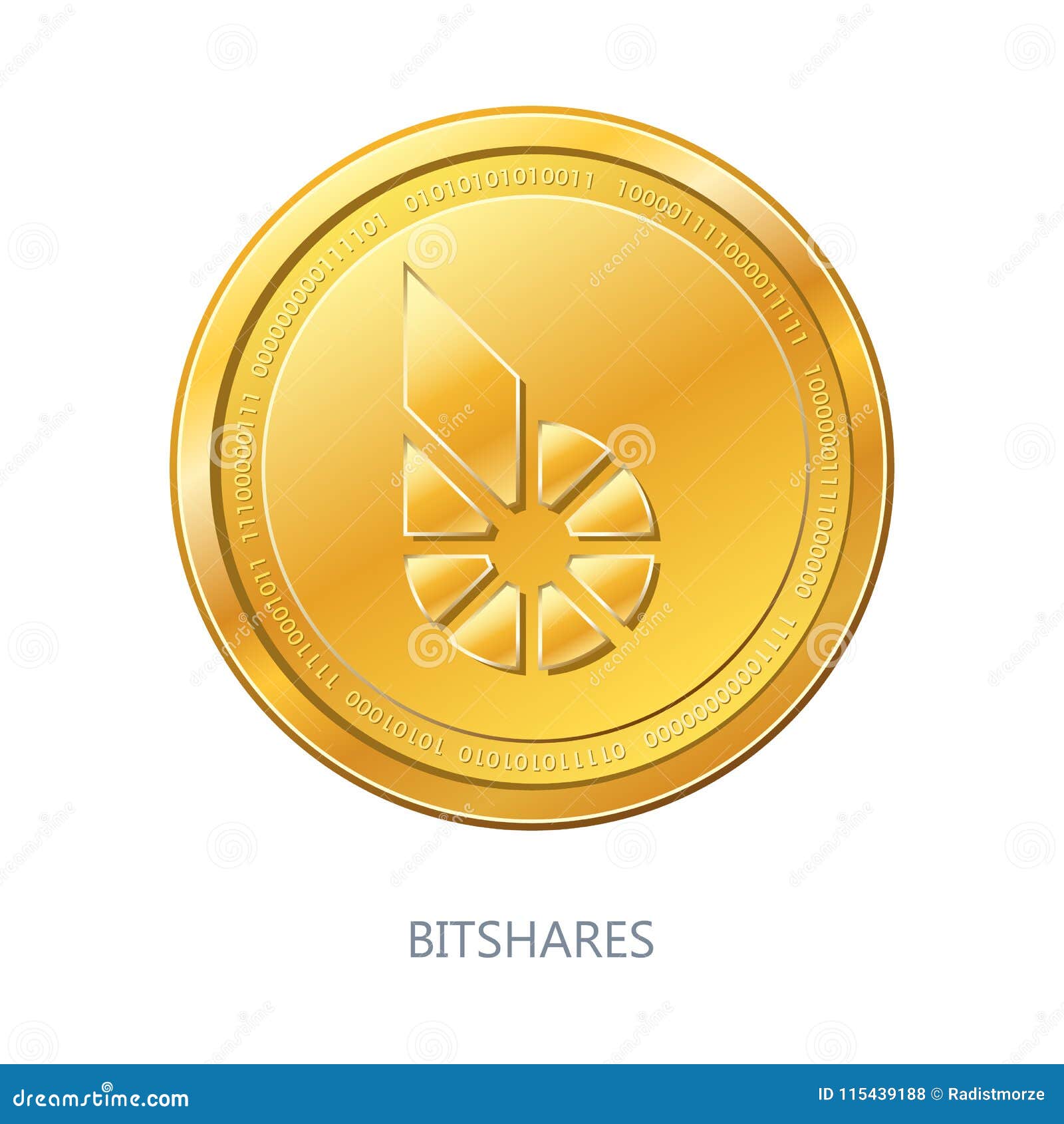 Cryptocurrency BitShares Coin Stock Illustration ...