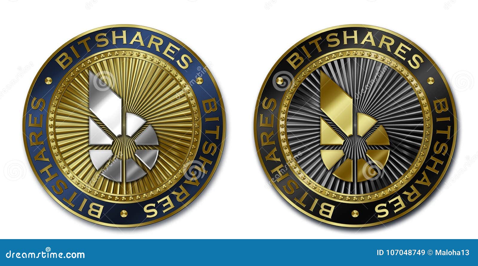 Cryptocurrency BITSHARES Coin Stock Illustration - Illustration of  isolated, market: 107048749