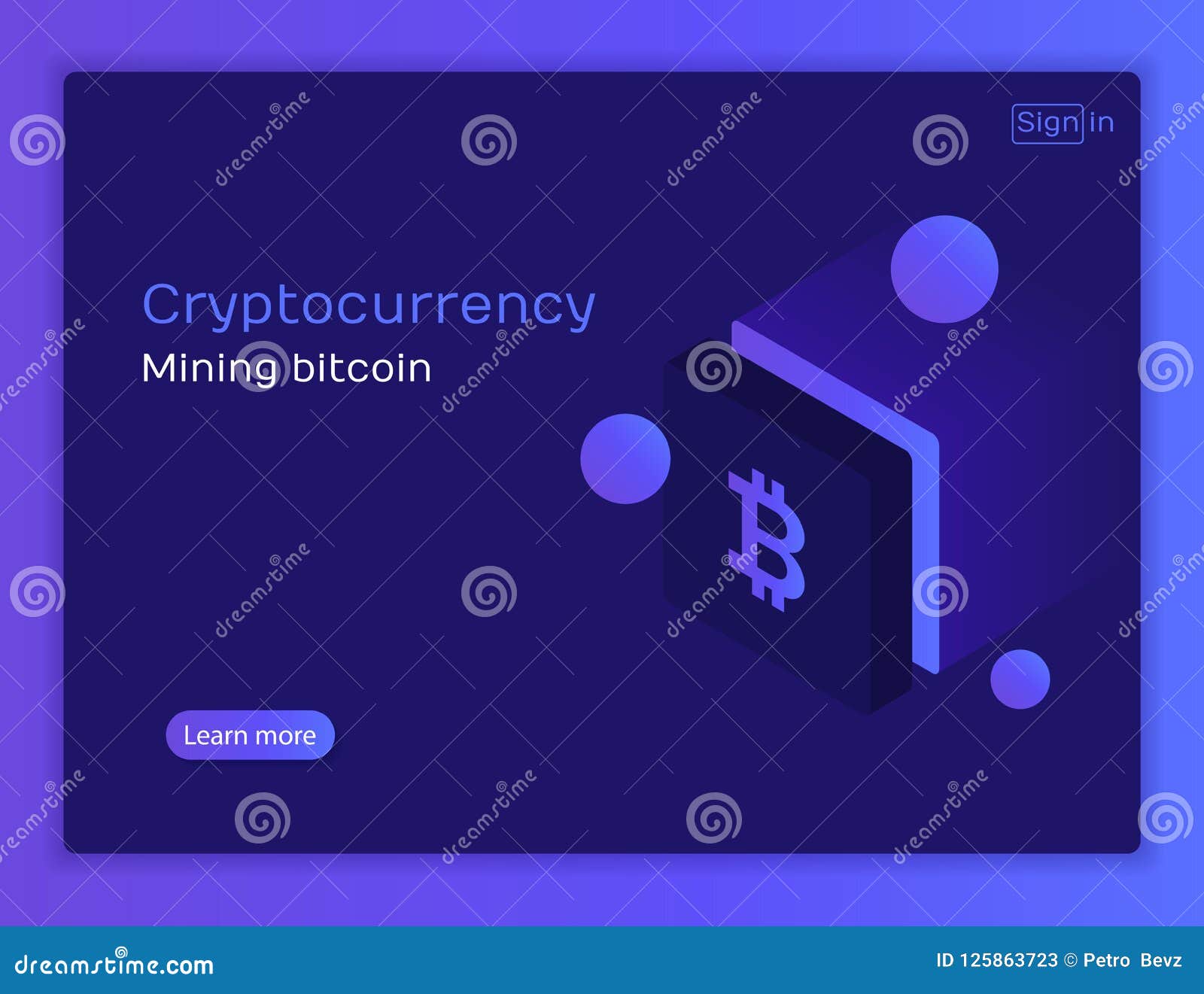 Cryptocurrency And Blockchain. Bitcoin Mining Farm. Stock ...