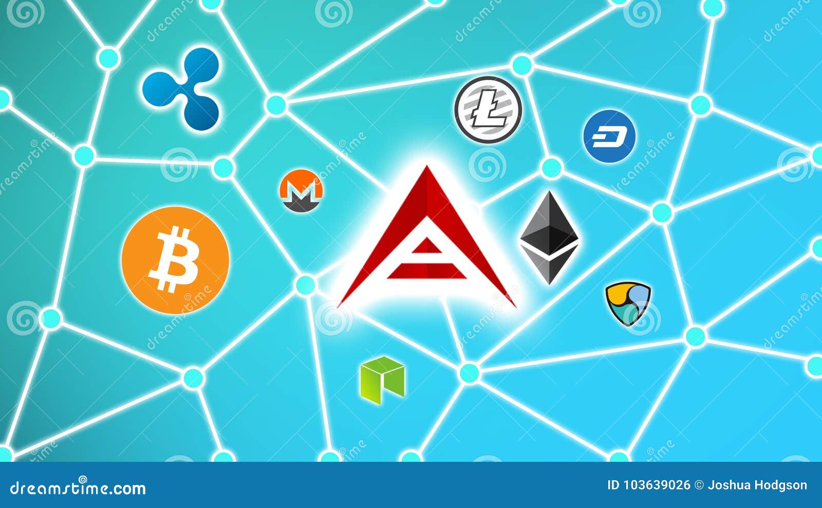 ARK Blue Background, Cryptocurrency Blockchain Network Editorial Photo - Illustration of ...