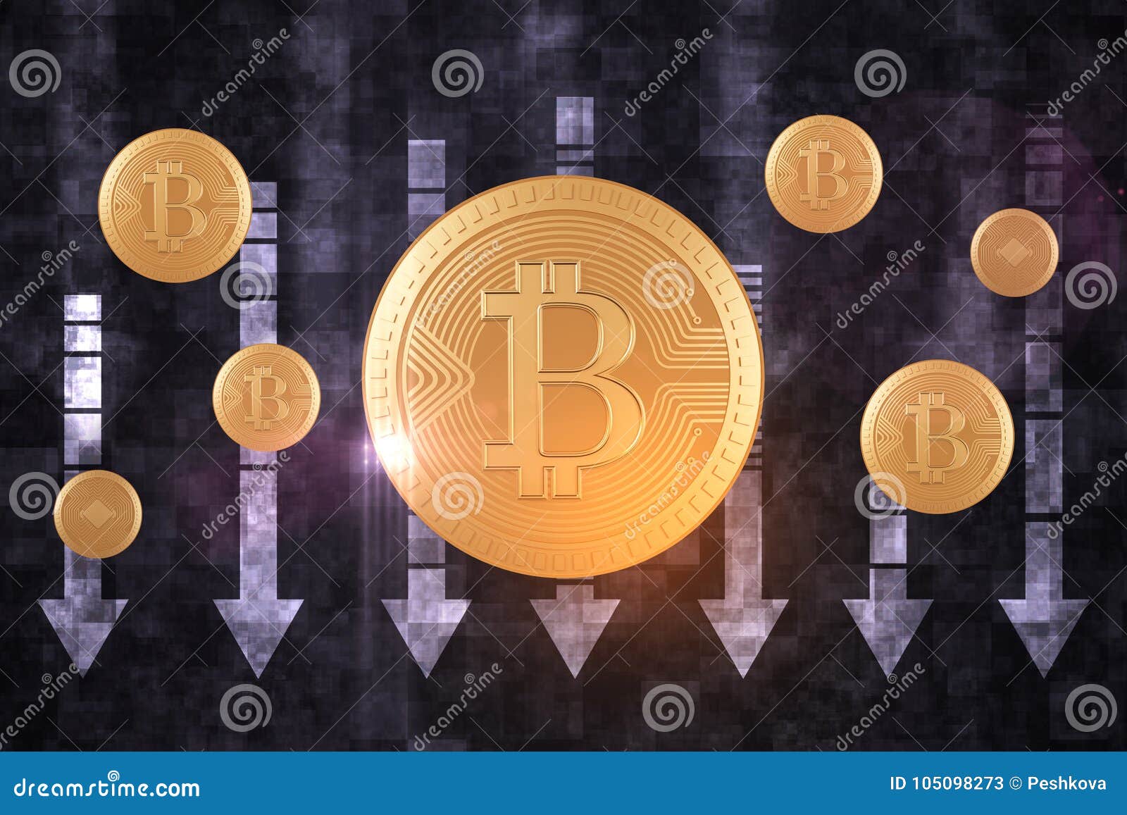Cryptocurrency and Failure Concept Stock Illustration - Illustration of  background, currency: 105098273