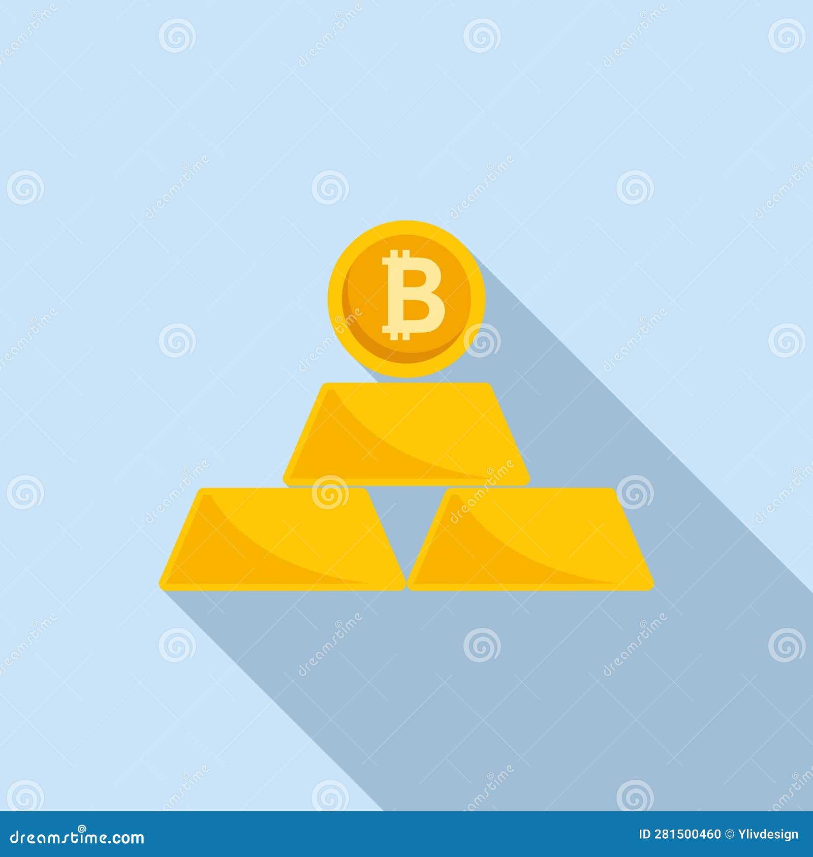 Cryptocurrency Gold Bar Icon Flat Vector. Crypto Money Stock Vector -  Illustration of bitcoin, bank: 281500460