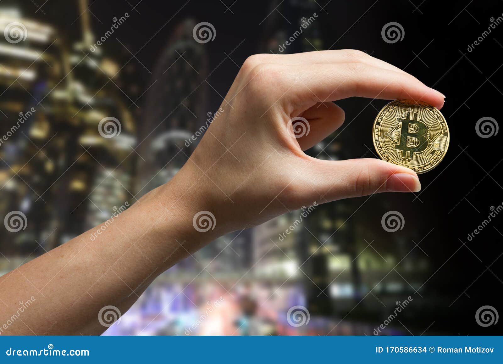 hand crypto coin