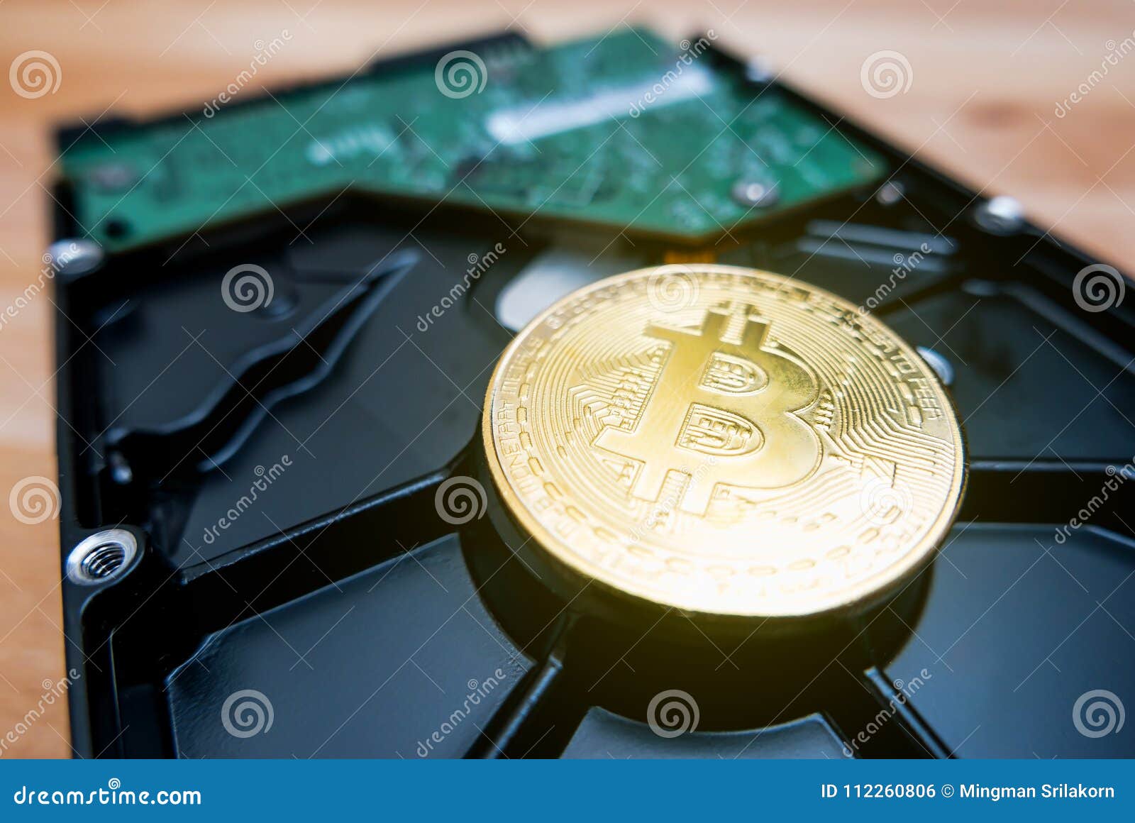 Hard drive with bitcoins