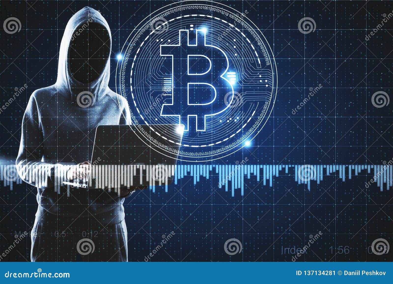 Cryptocurrency and Hacking Concept Stock Illustration - Illustration of  digital, cryptocurrency: 137134281