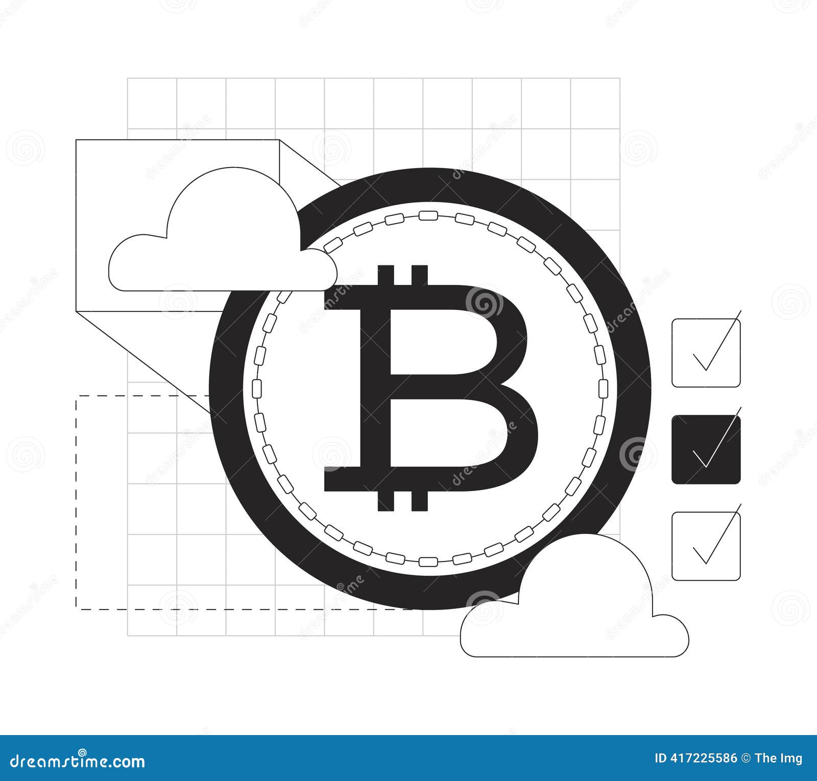 Cryptocurrency Line Onboarding Ui Illustration Stock Illustration -  Illustration of cloud, bitcoin: 417225586