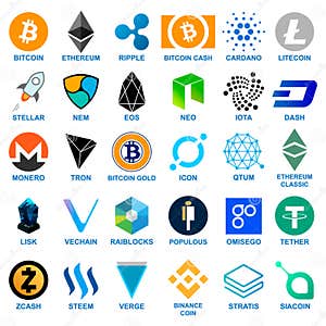 ICP Cryptocurrency Logo On A White Background With Text Stock Photo 