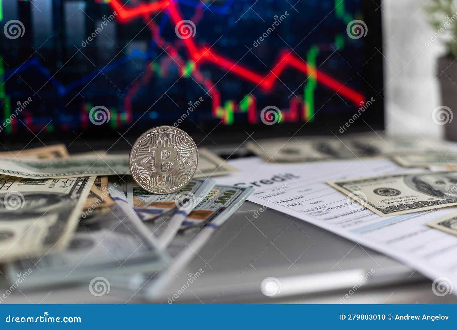 Cryptocurrency Market is Going Down, is Time To Sell, Red Candles. the  Graph Evolution of Bitcoin on a Laptop and Stock Photo - Image of business,  internet: 279803010