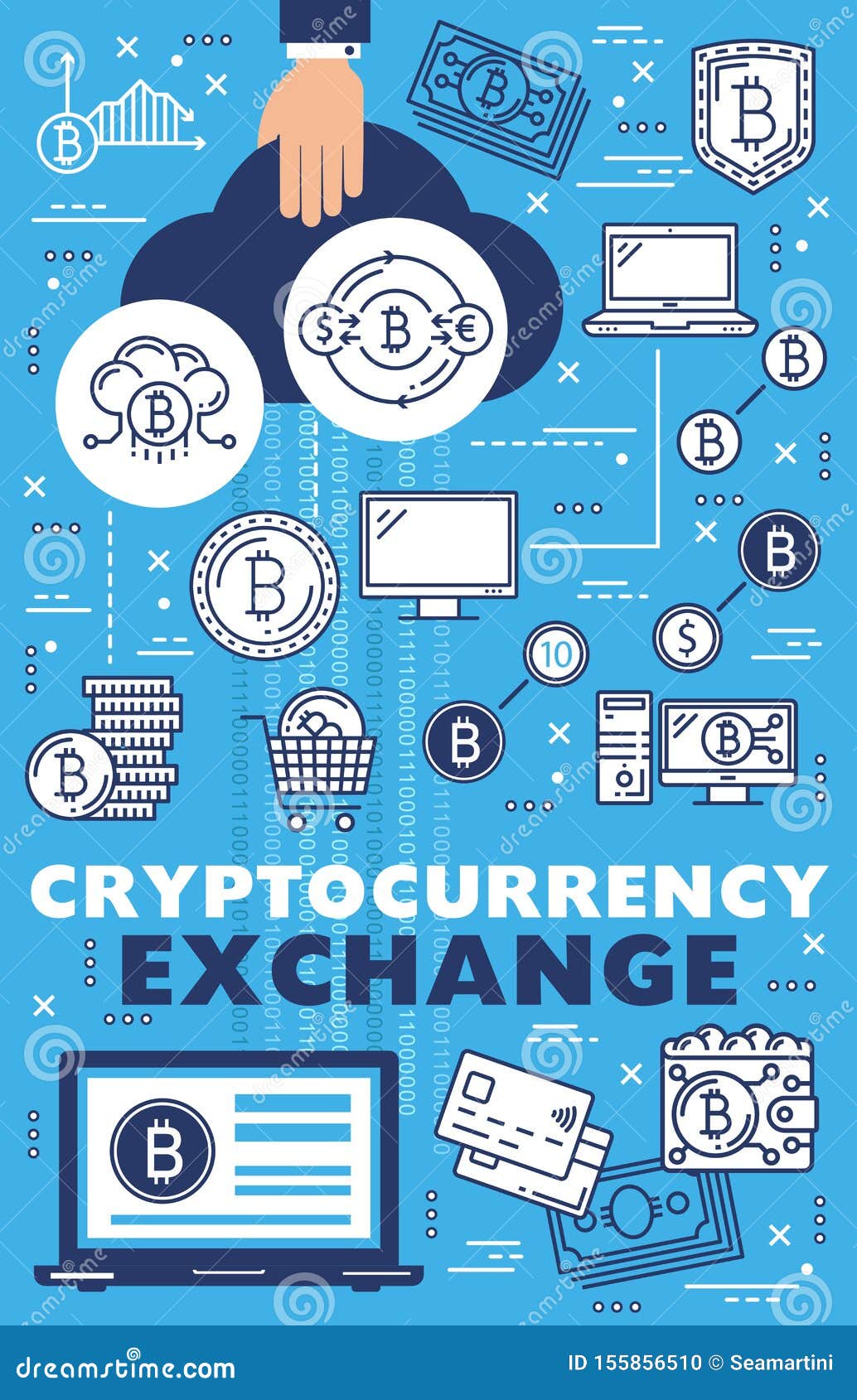 Cryptocurrency Online Exchange Bitcoin Blockchain Stock - 