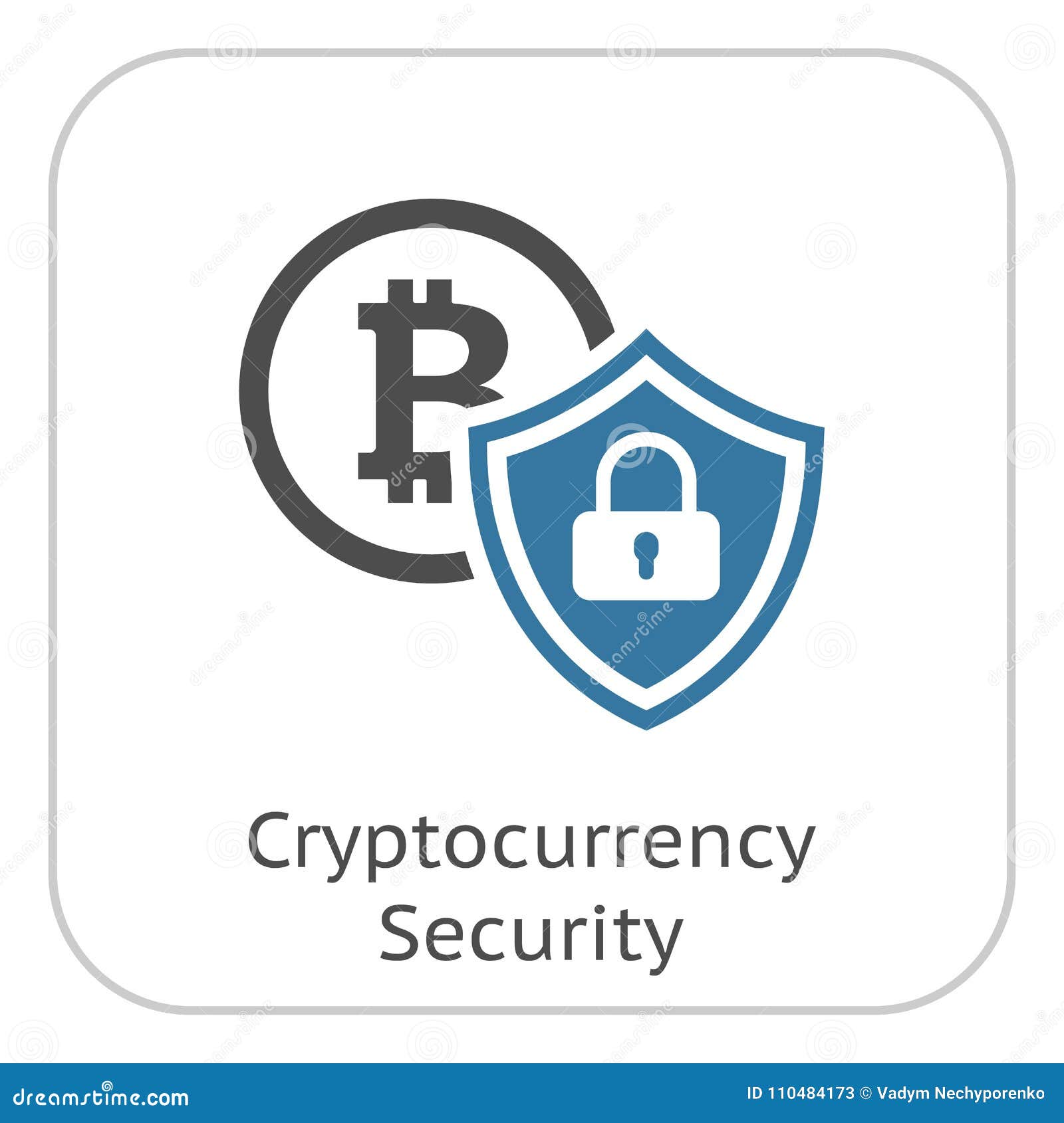 Cryptocurrency Security Icon. Stock Vector - Illustration of crypto, secure:  110484173