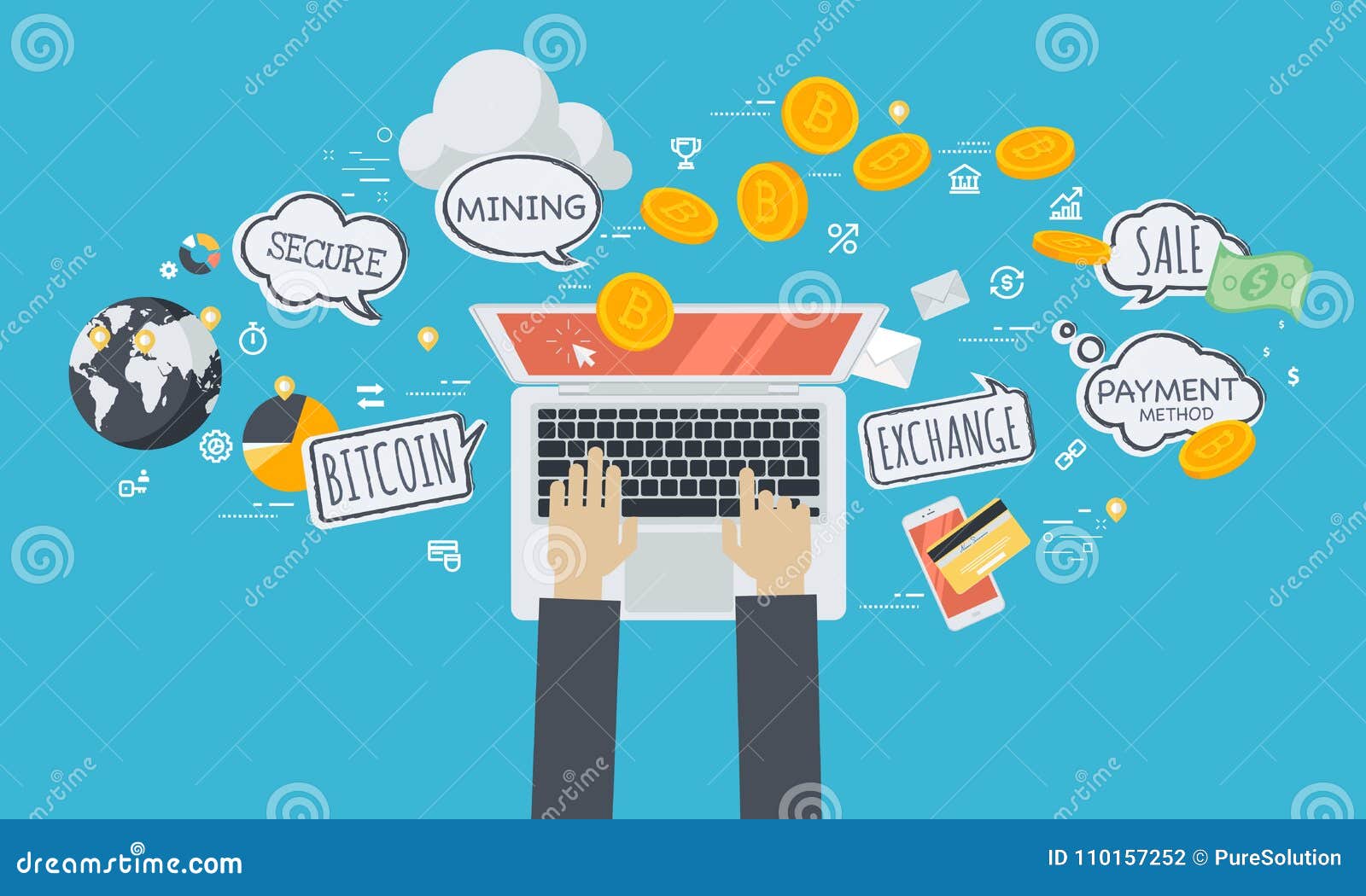 Cryptocurrency Trading Platform Stock Vector ...