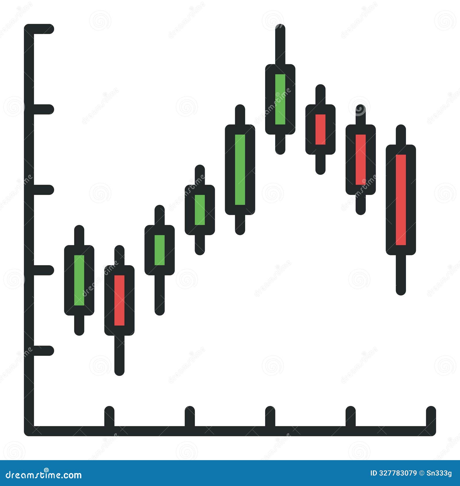 Cryptocurrency Trading Vector Candlestick Chart Colored Icon or Logo  Element Stock Illustration - Illustration of chart, elegant: 327783079