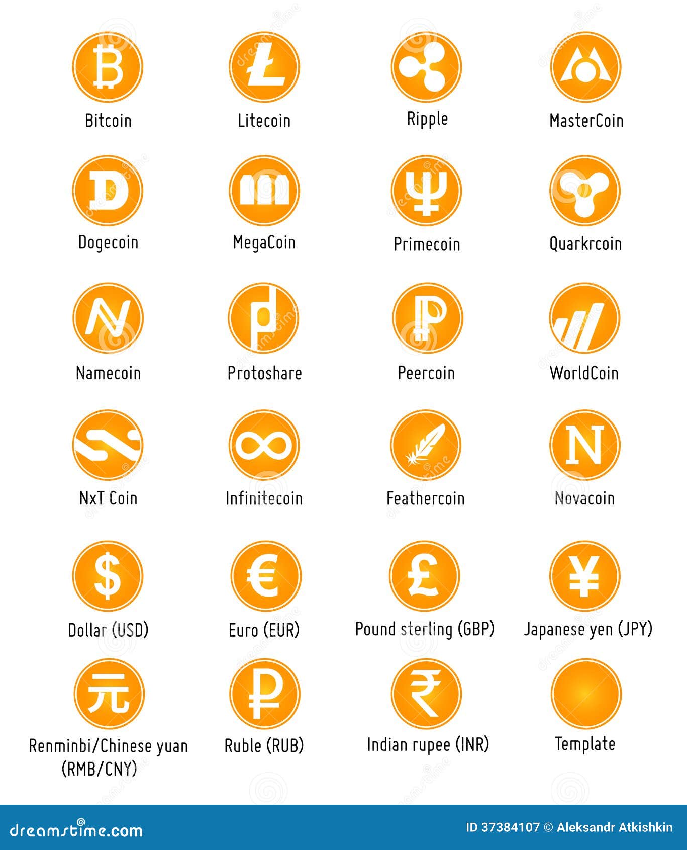 Cryptocurrency Vector Icons Stock Vector - Illustration of ...