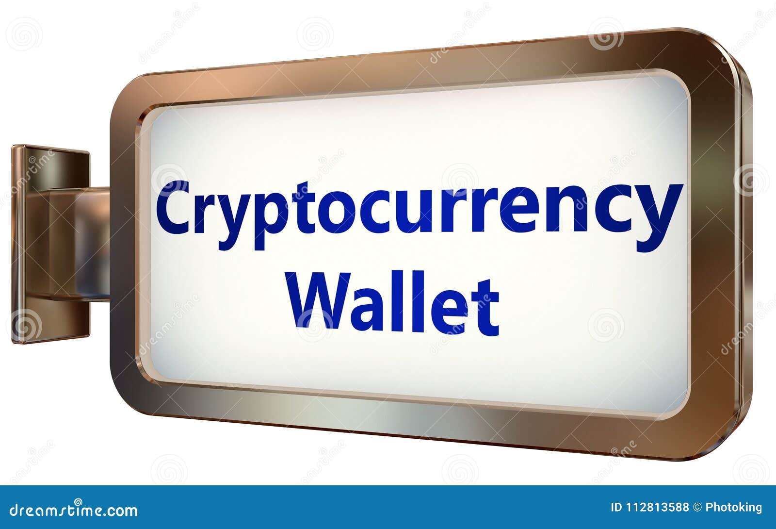 Cryptocurrency Wallet on Billboard Background Stock Illustration -  Illustration of growth, frame: 112813588