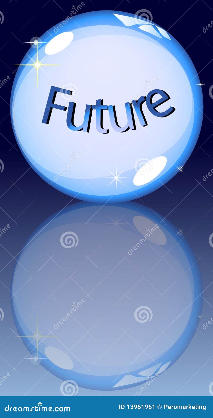 Crystal Ball Future stock illustration. Illustration of glass 13961961